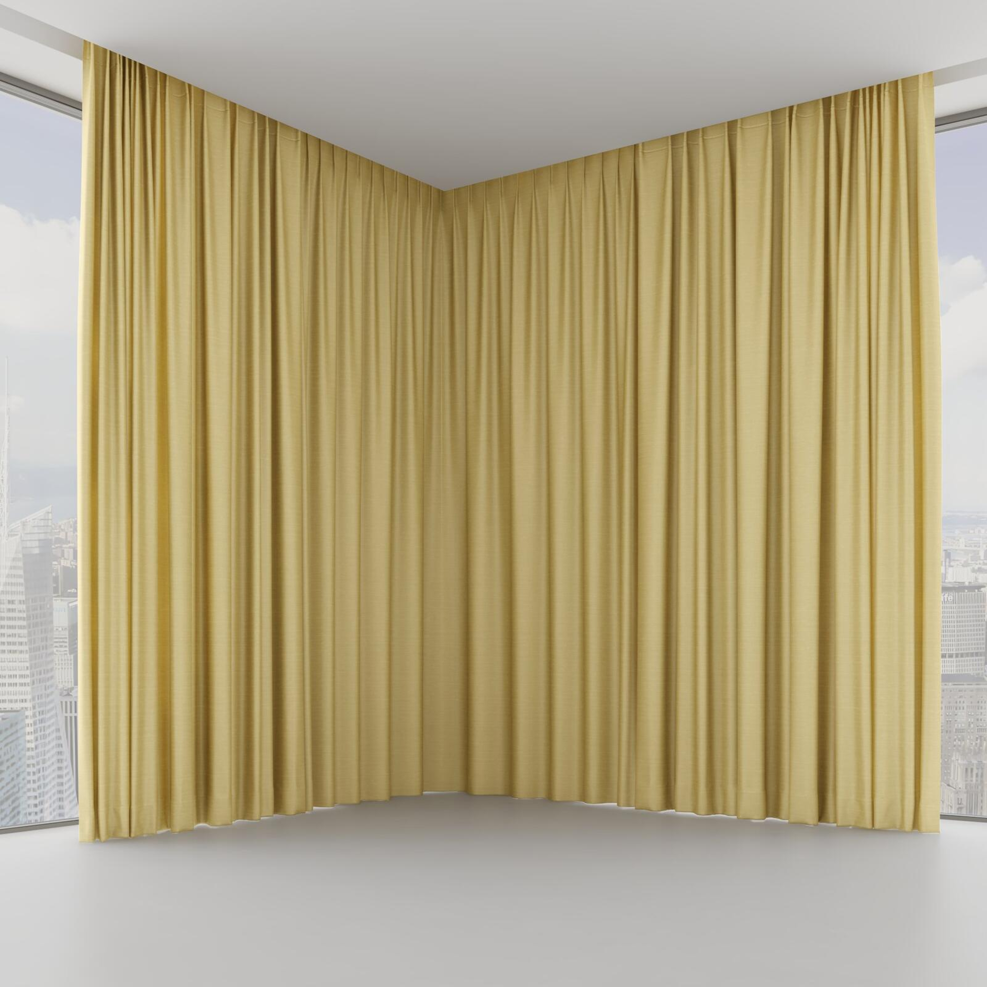 Front view of Silky Pampas, on hidden rail