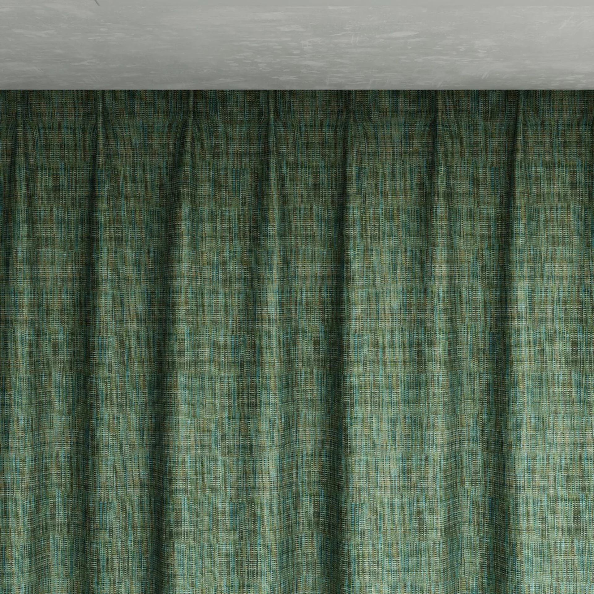 Top view of Observatory Emerald, pinch pleat