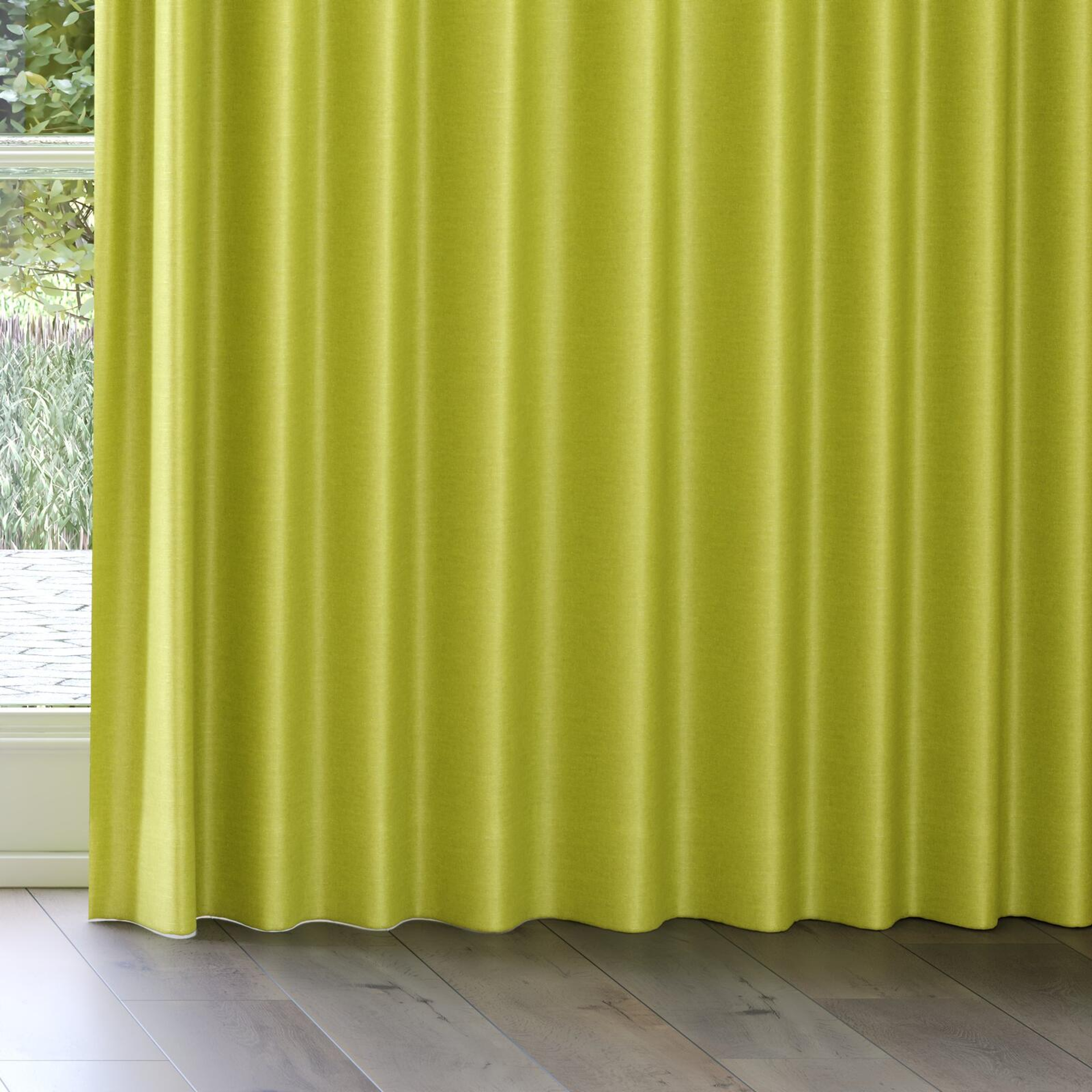 Bottom view of Provence Chartreuse, on curtain rail