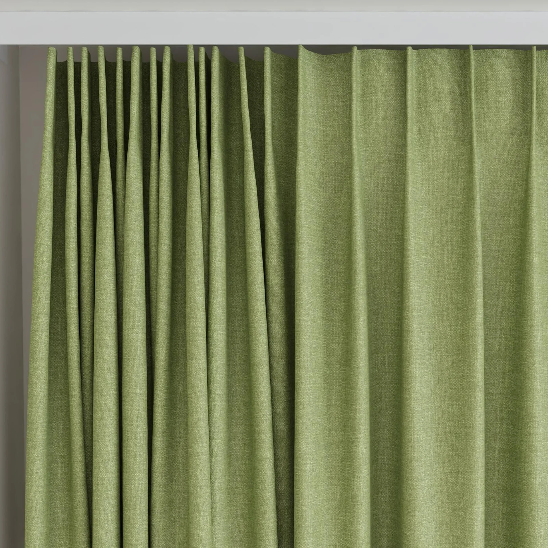 Top view of Casual Palm, on curtain rail