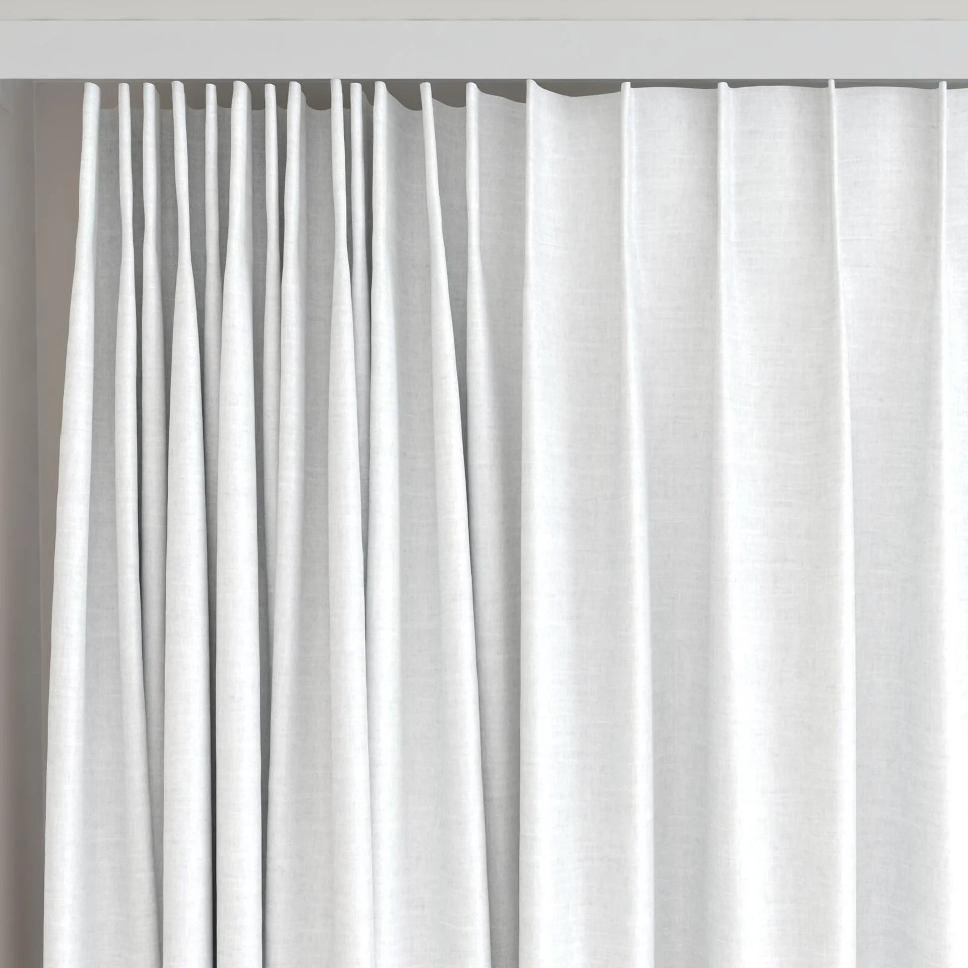 Top view of Tonto Snow, on curtain rail