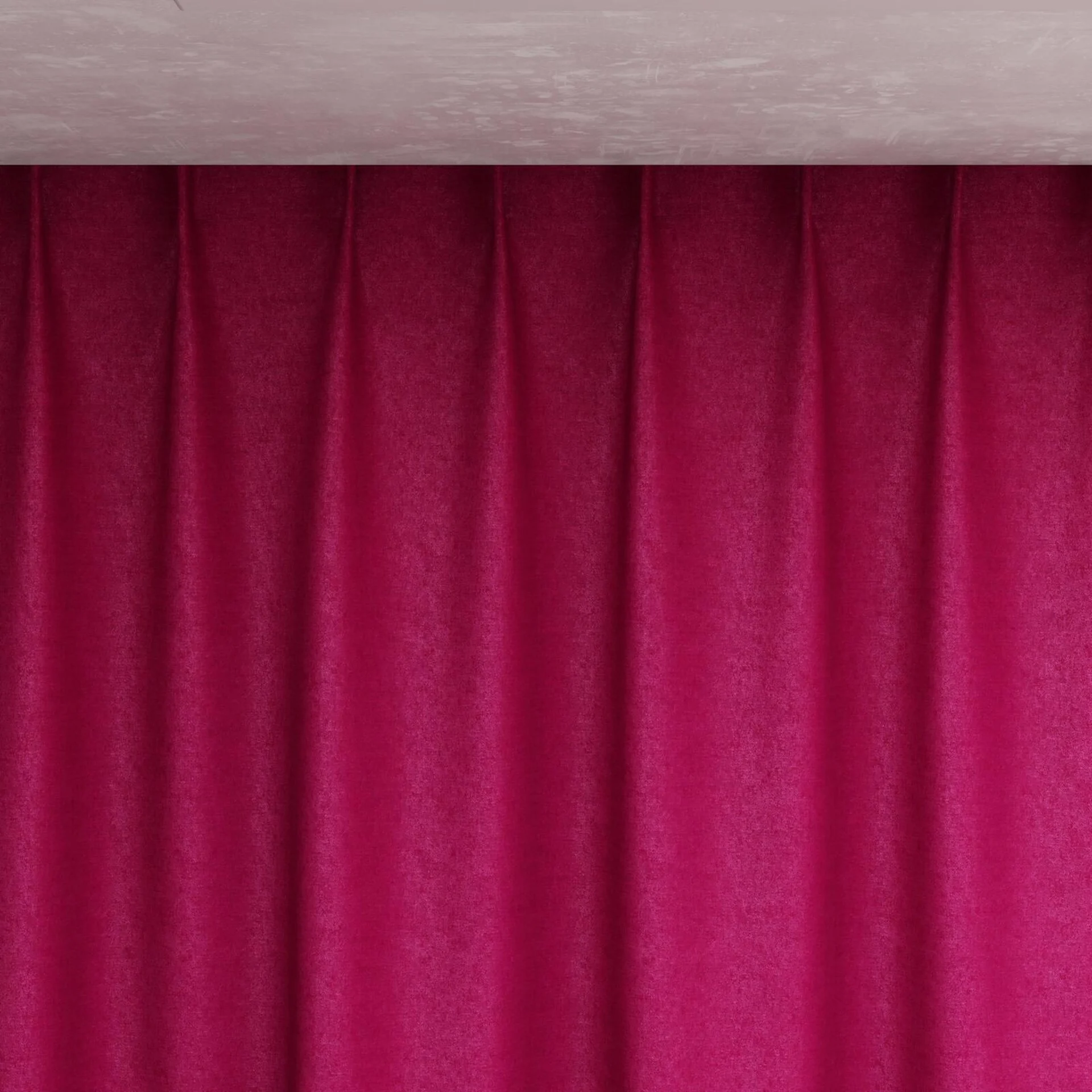 Top view of Drama Fuchsia, pinch pleat