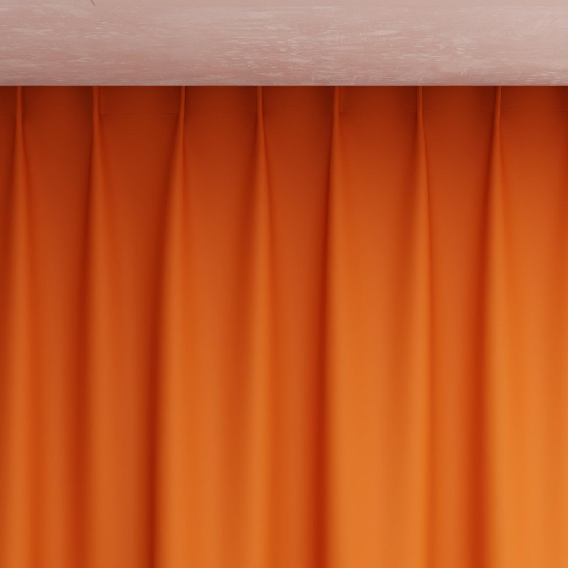 Top view of Ultra Dim Pumpkin, pinch pleat