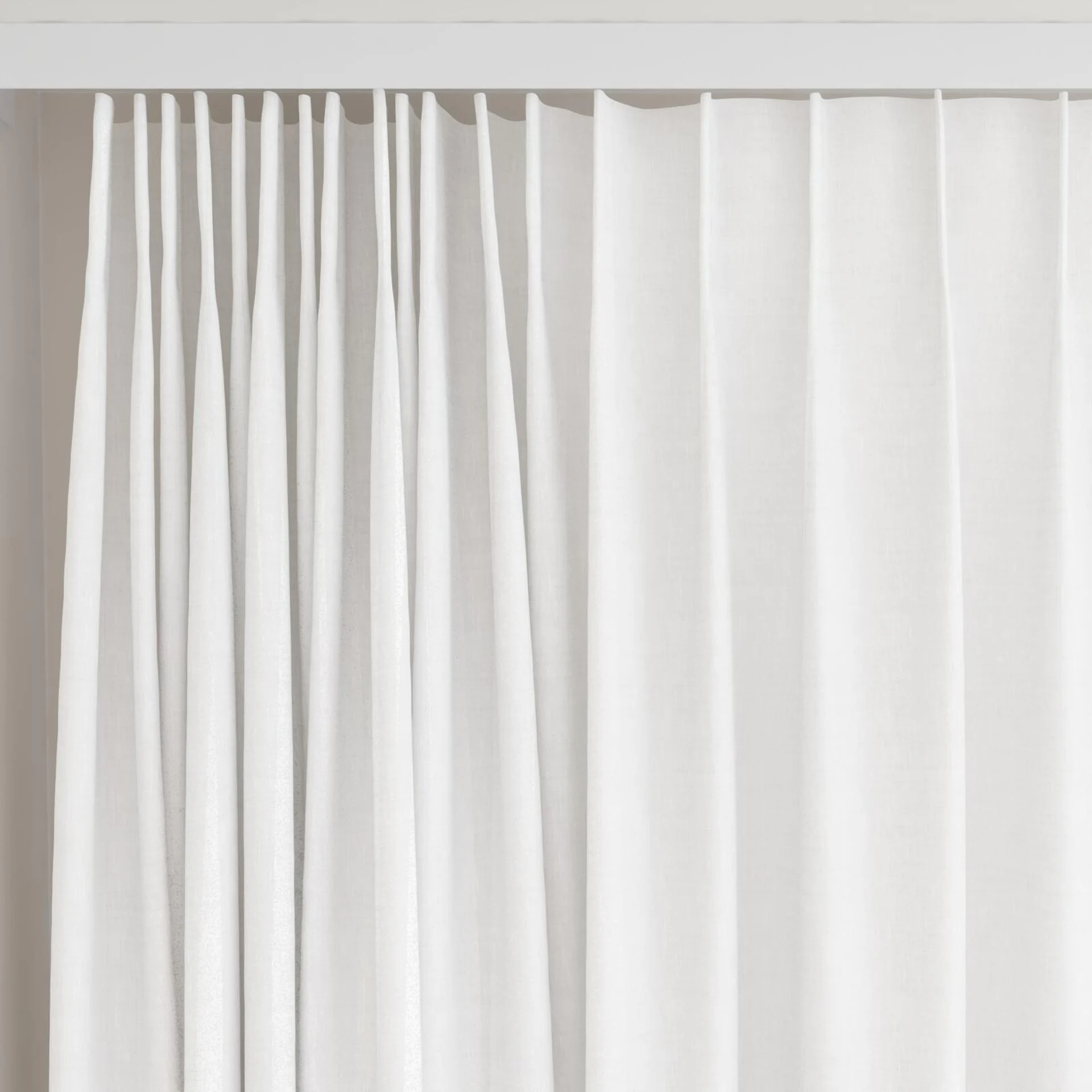 Top view of Balance Silk, on curtain rail