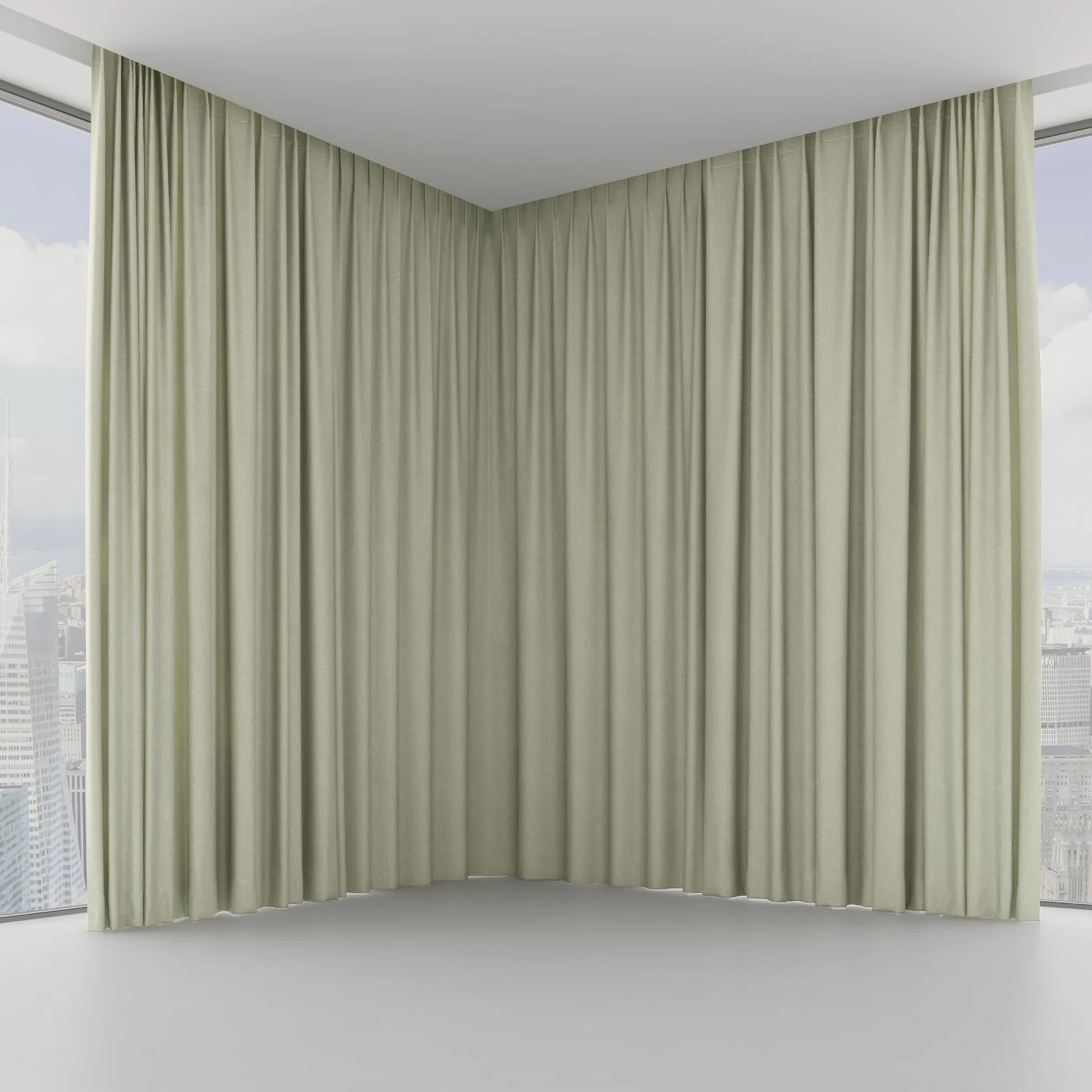 Front view of Glamour Linden, on hidden rail