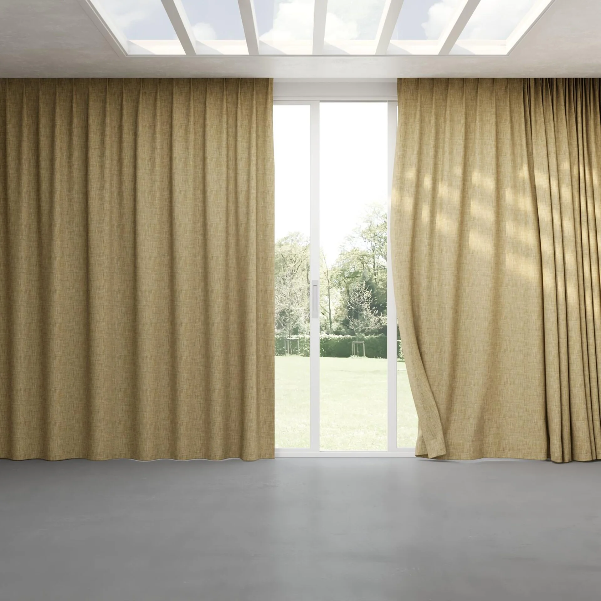 Full view of Observatory Beechnut, pinch pleat