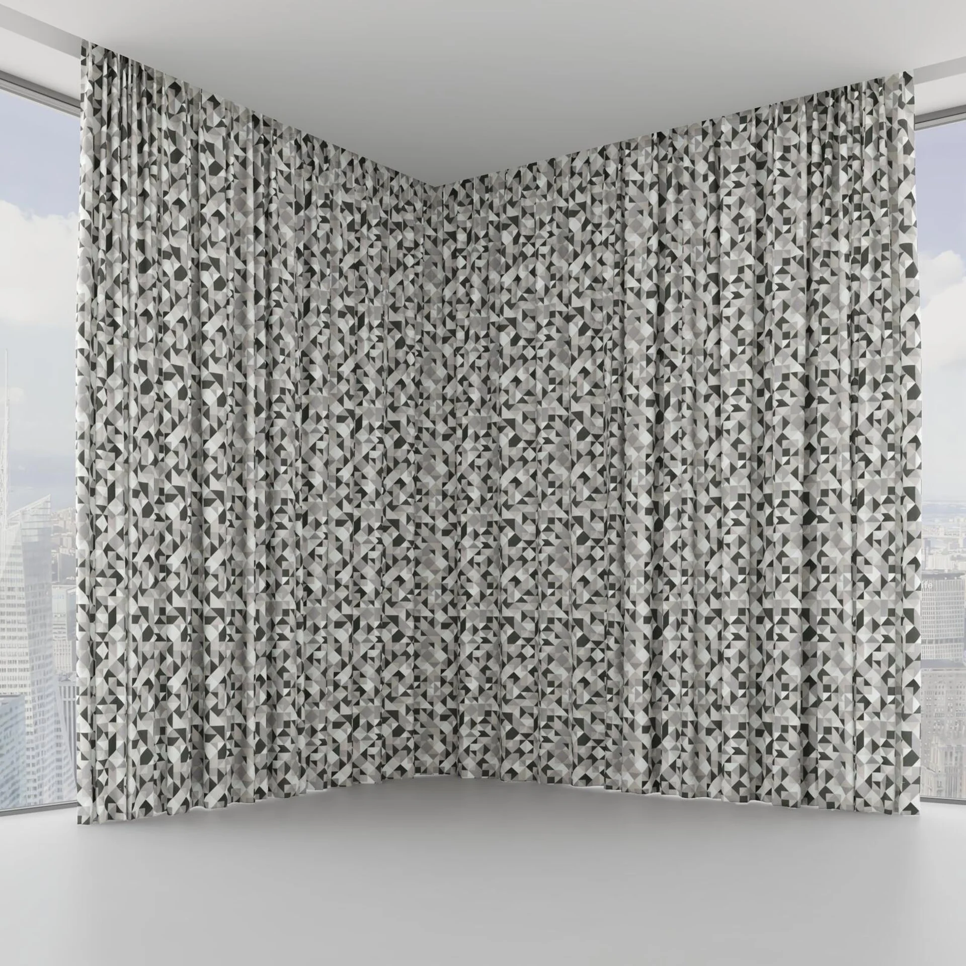 Front view of Junko Silver, on hidden rail