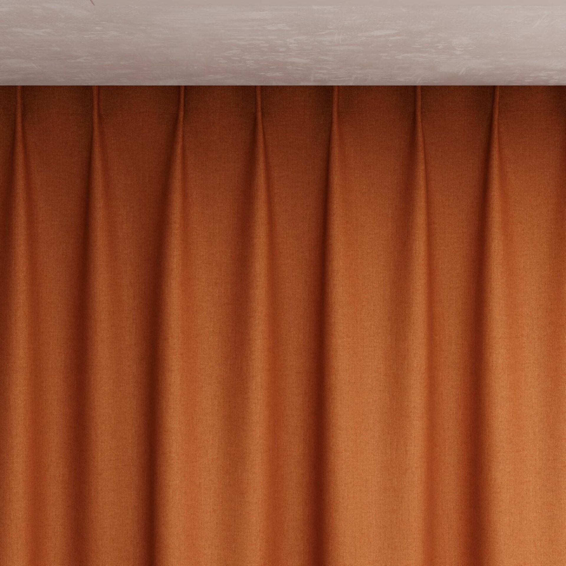 Top view of Cushy Ginger, pinch pleat