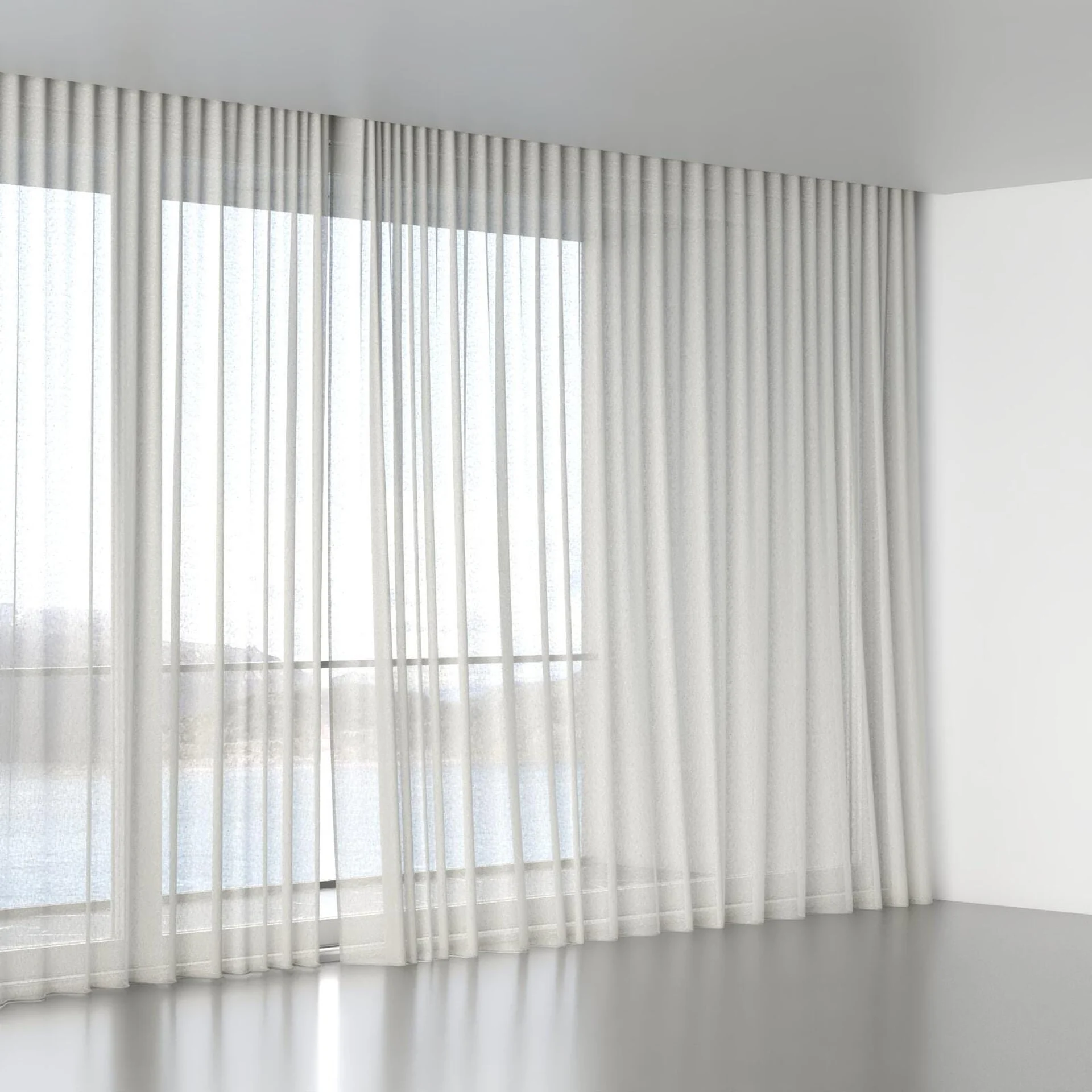 Full view of Laconia Air Silver, wave pleat
