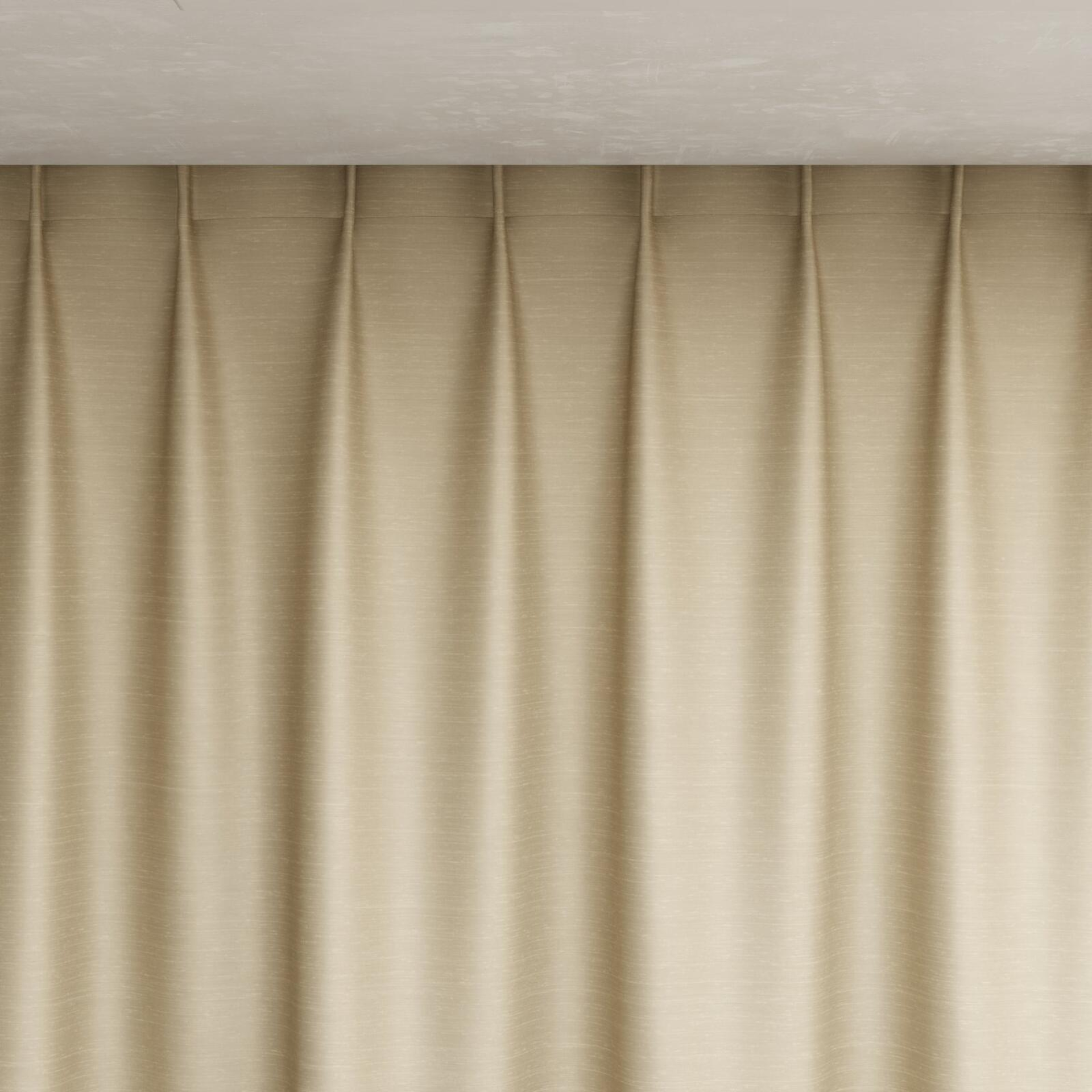 Top view of Silky Nougat, pinch pleat