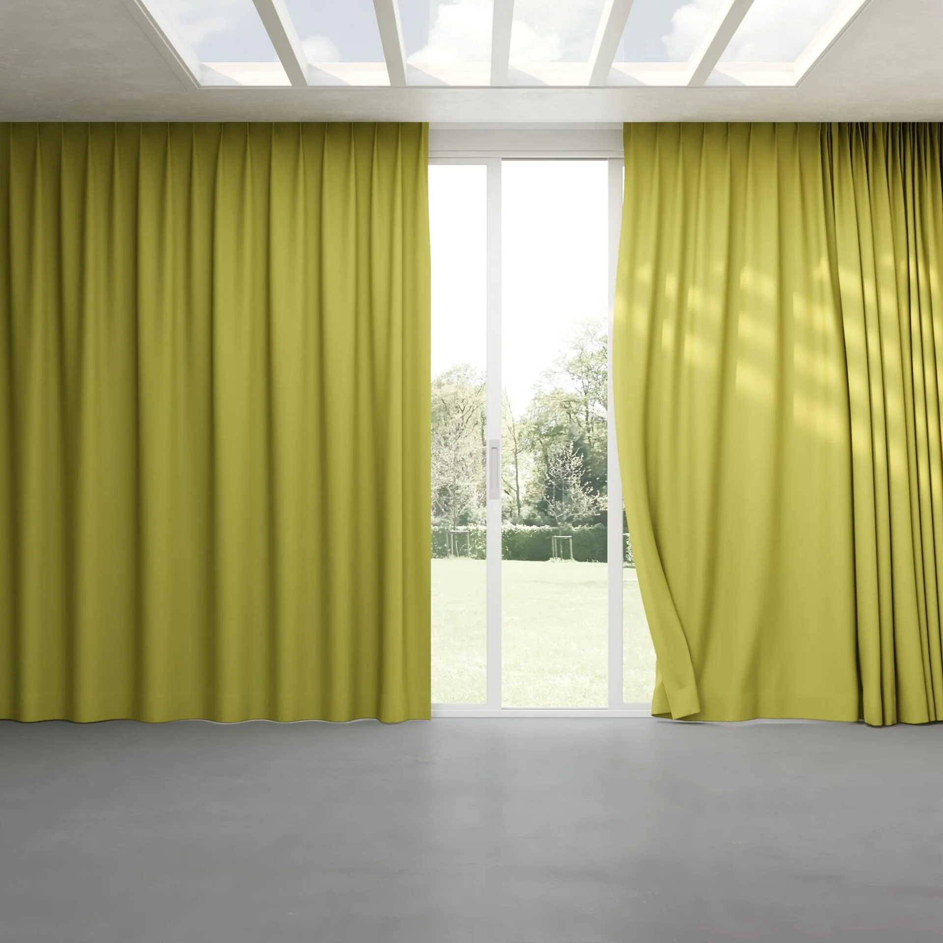Full view of Coverlet Linden, pinch pleat