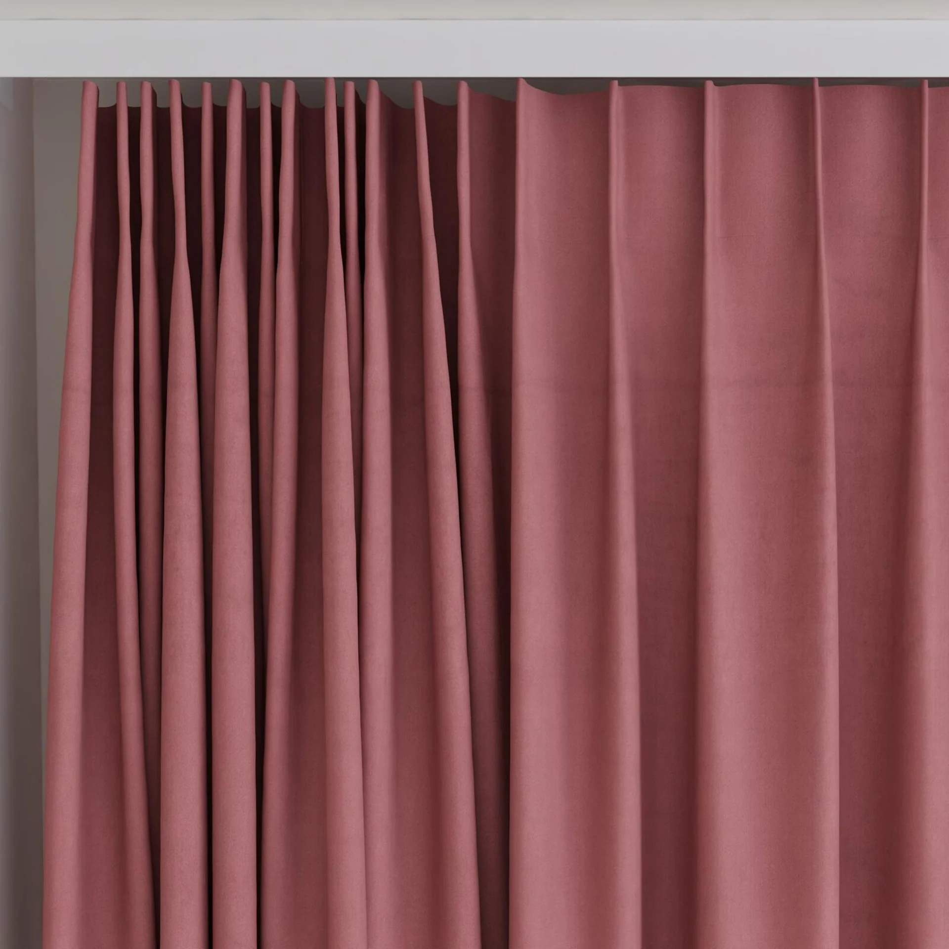 Top view of Warlock Powder, on curtain rail