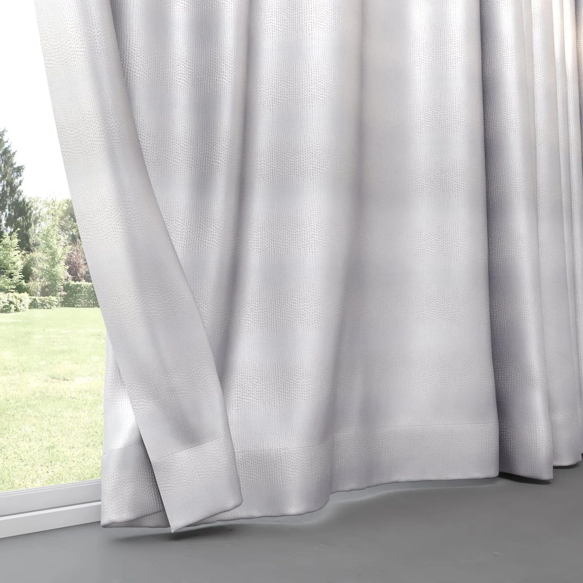 Bottom view of Glint Parma, pinch pleat