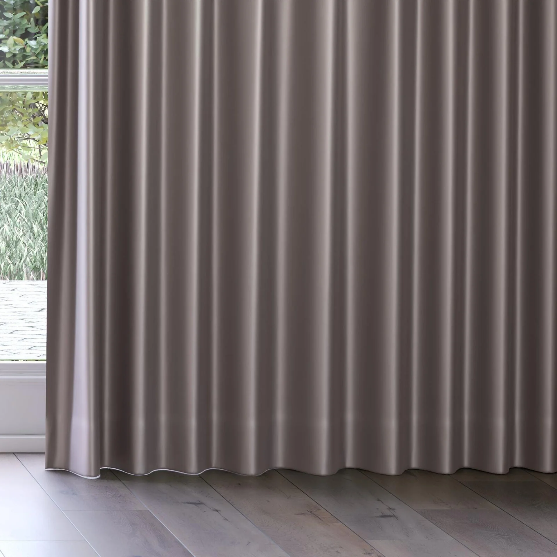 Bottom view of North Face Titanium, on curtain rail