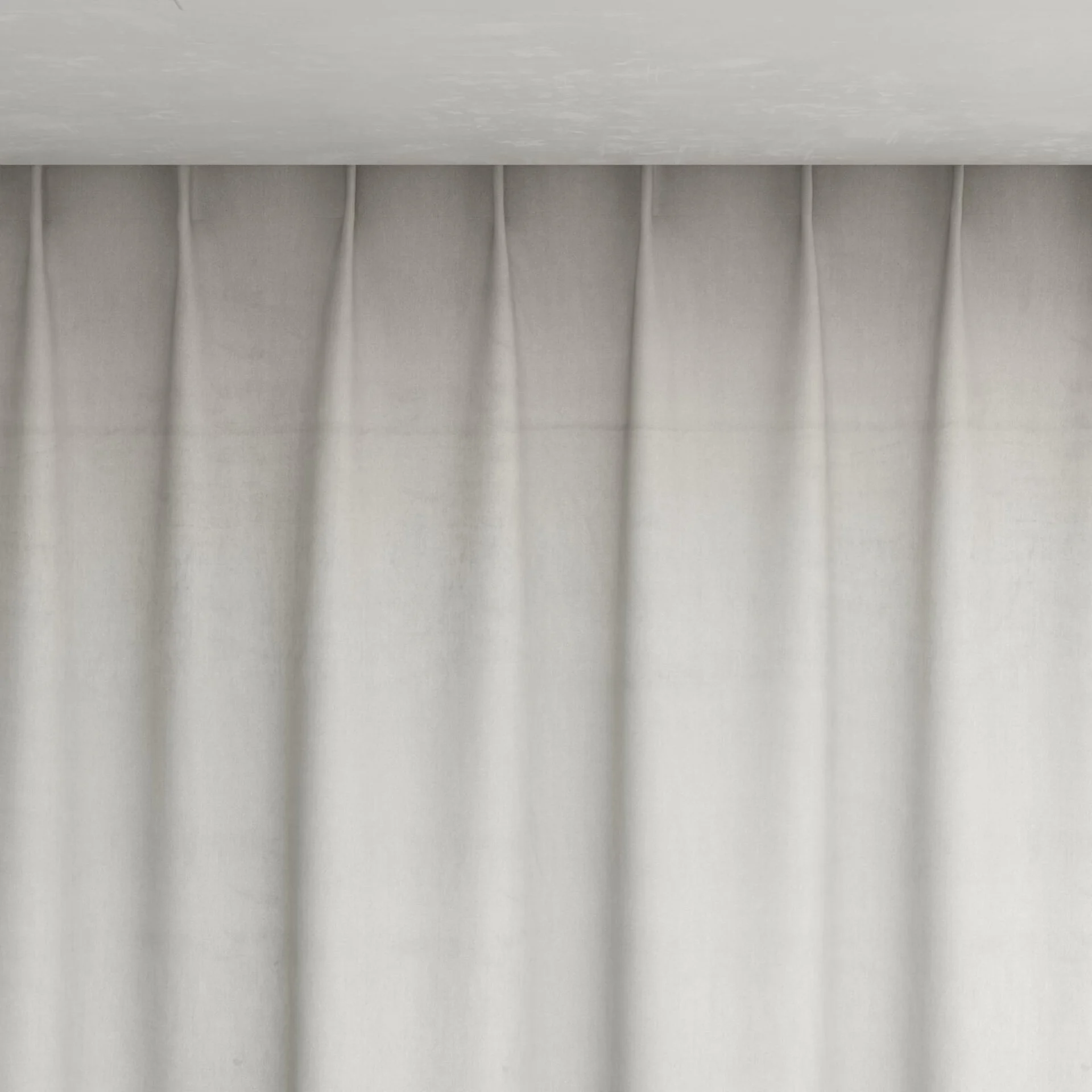 Top view of Warlock Silver, pinch pleat