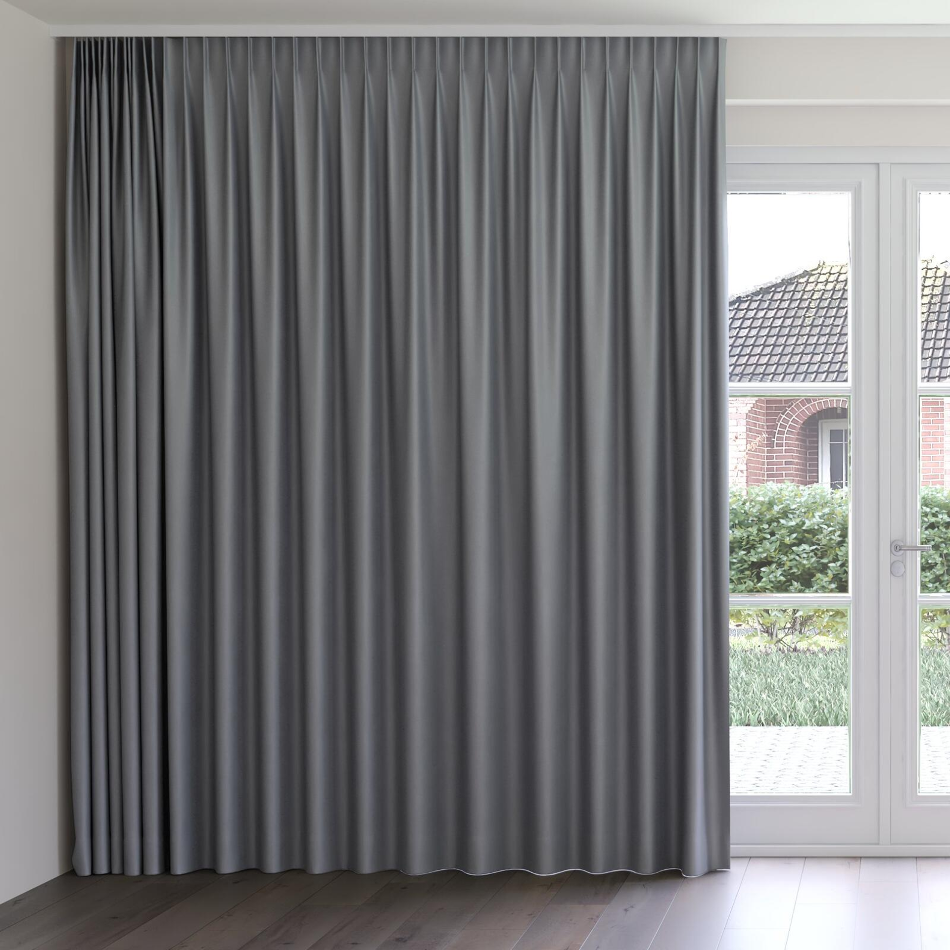 Front view of Elaborate Storm, on curtain rail