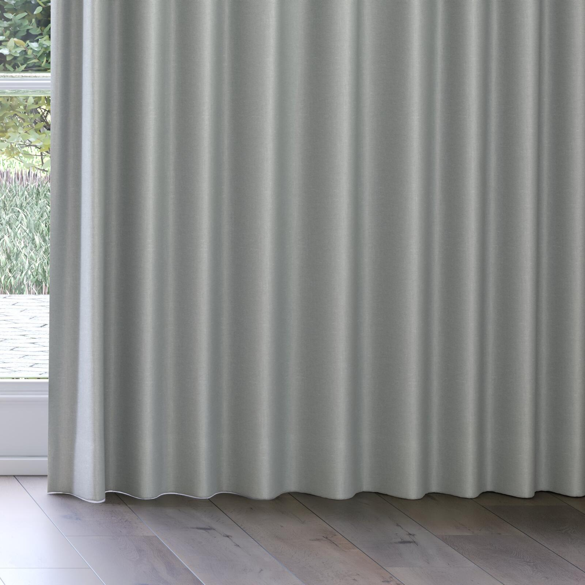 Bottom view of Atelier Duckegg, on curtain rail