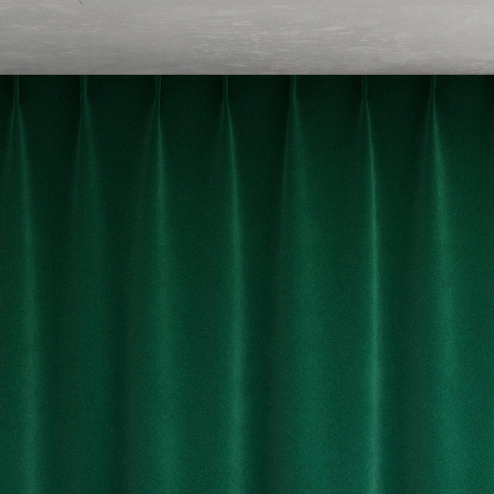 Top view of Moon Emerald, pinch pleat