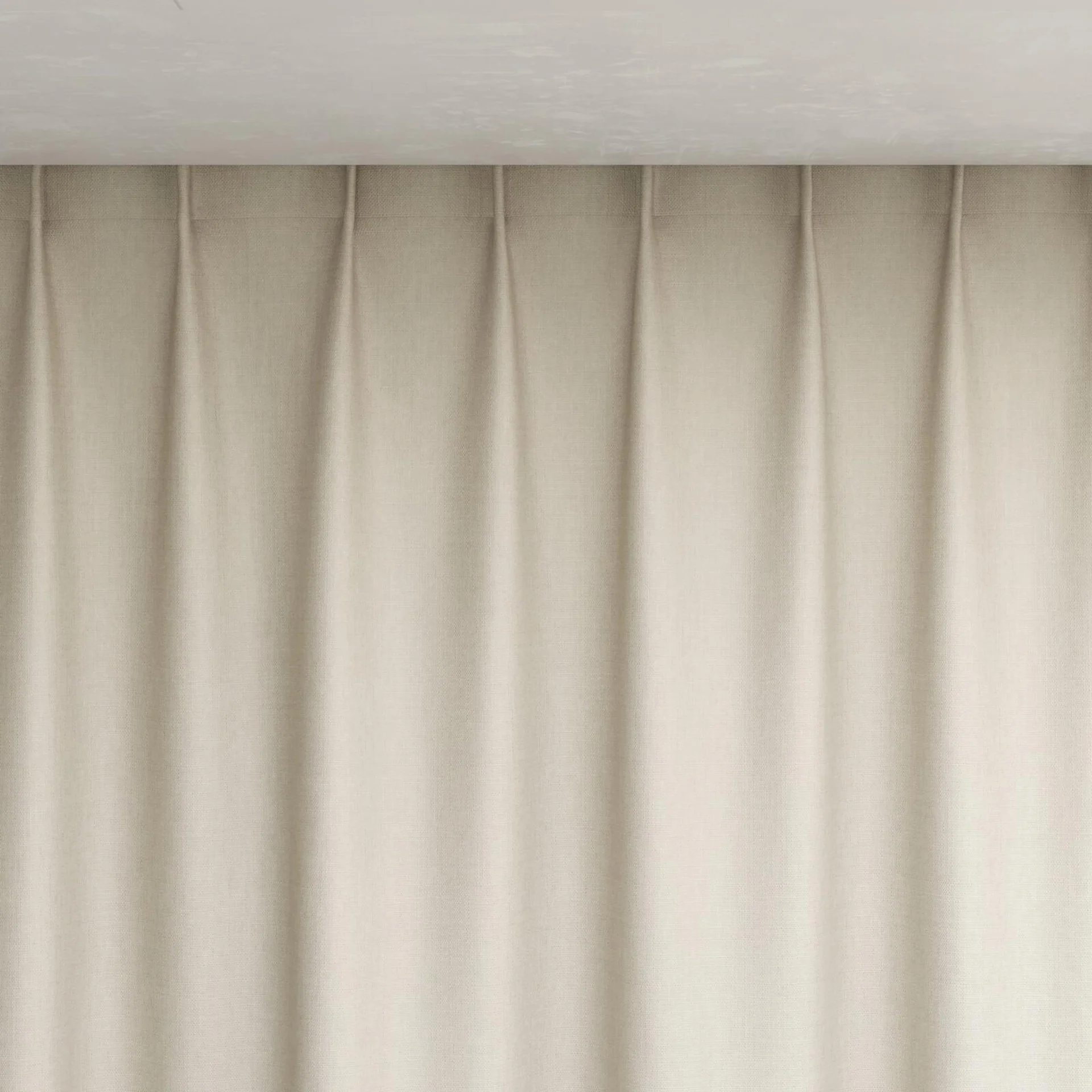 Top view of Tonga Marzipan, pinch pleat