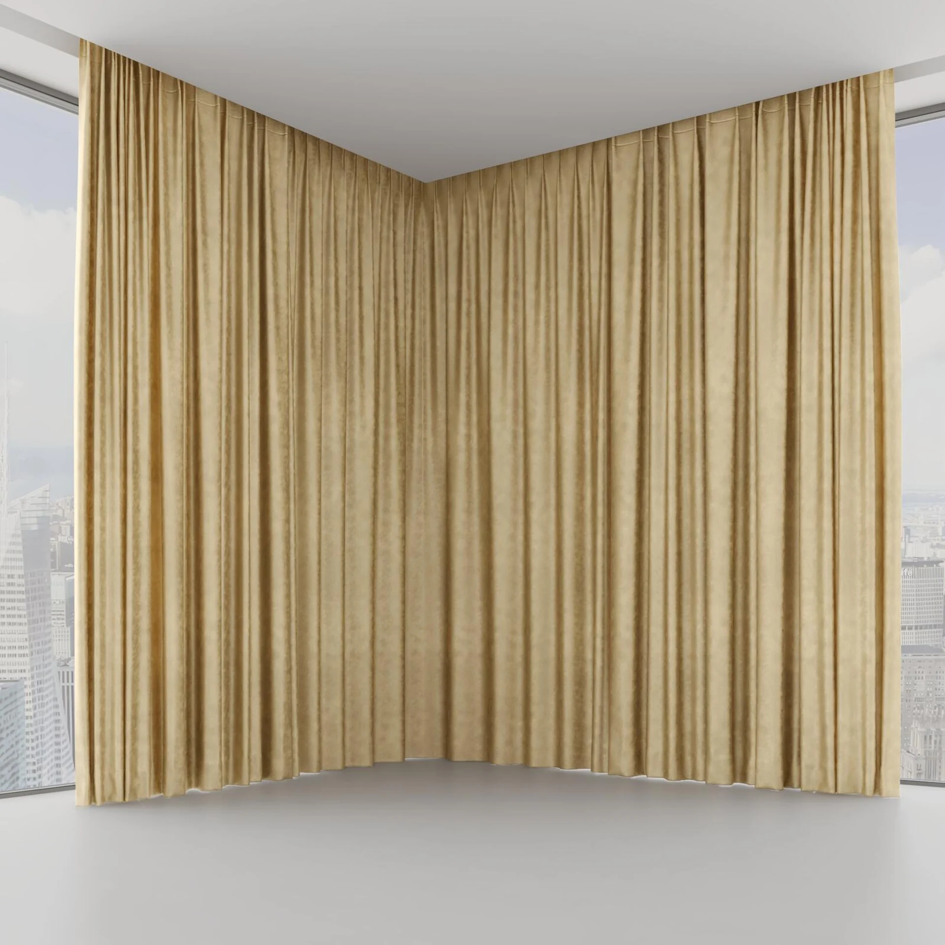 Front view of Fizz Jute, on hidden rail