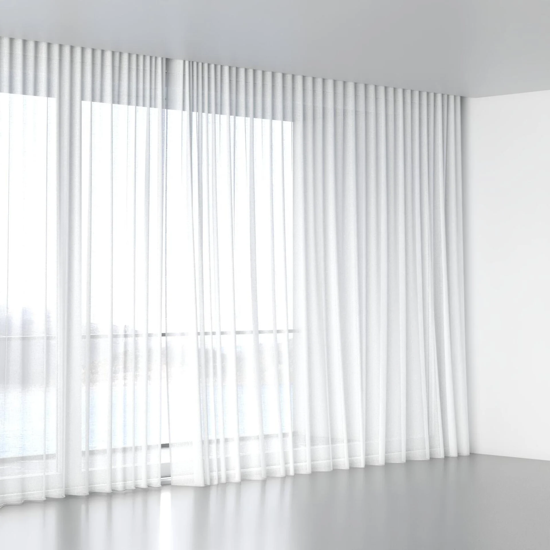 Full view of Fabiola Ivory, wave pleat