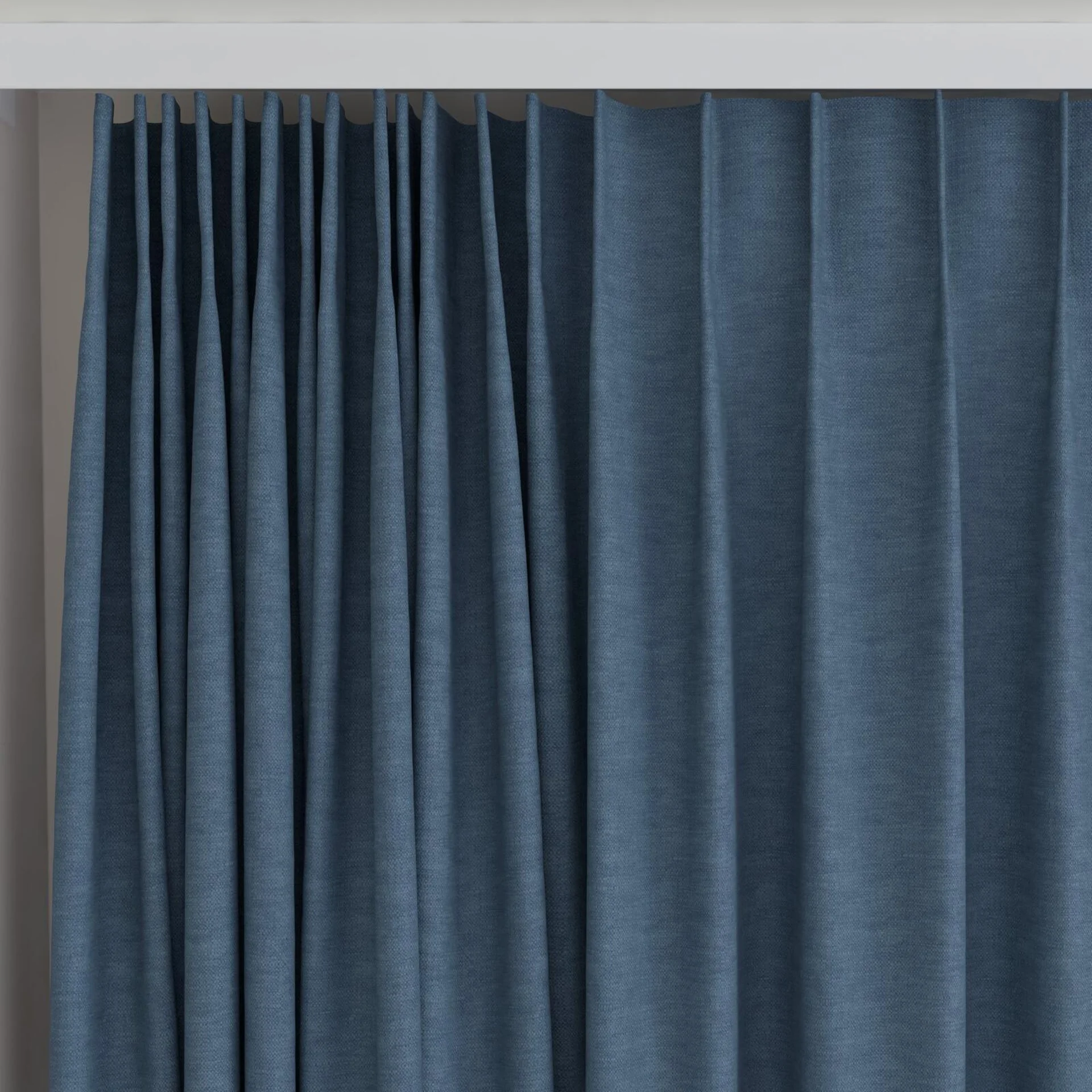 Top view of Colourwash Eco Stellar, on curtain rail