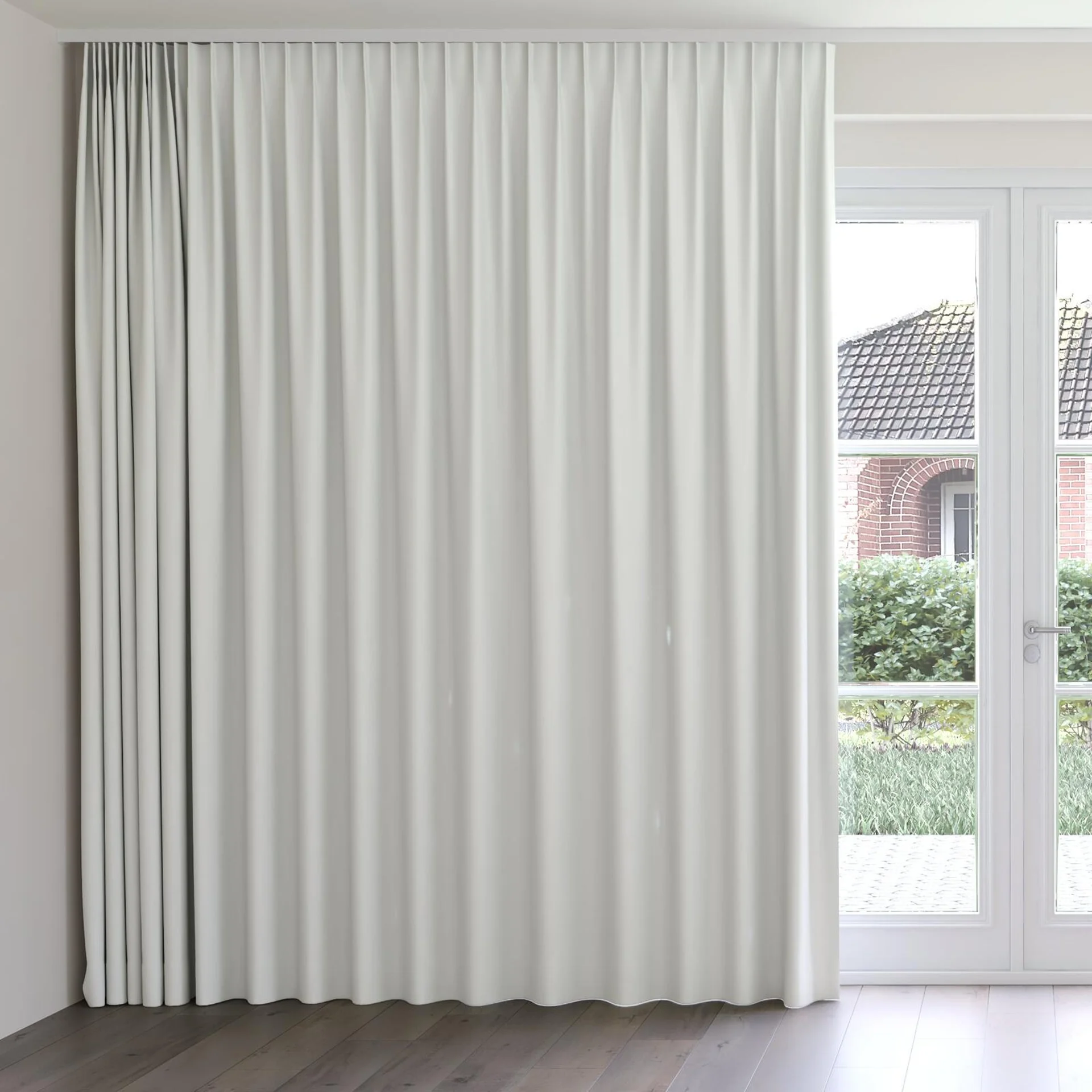 Front view of Vesta Whisper, on curtain rail
