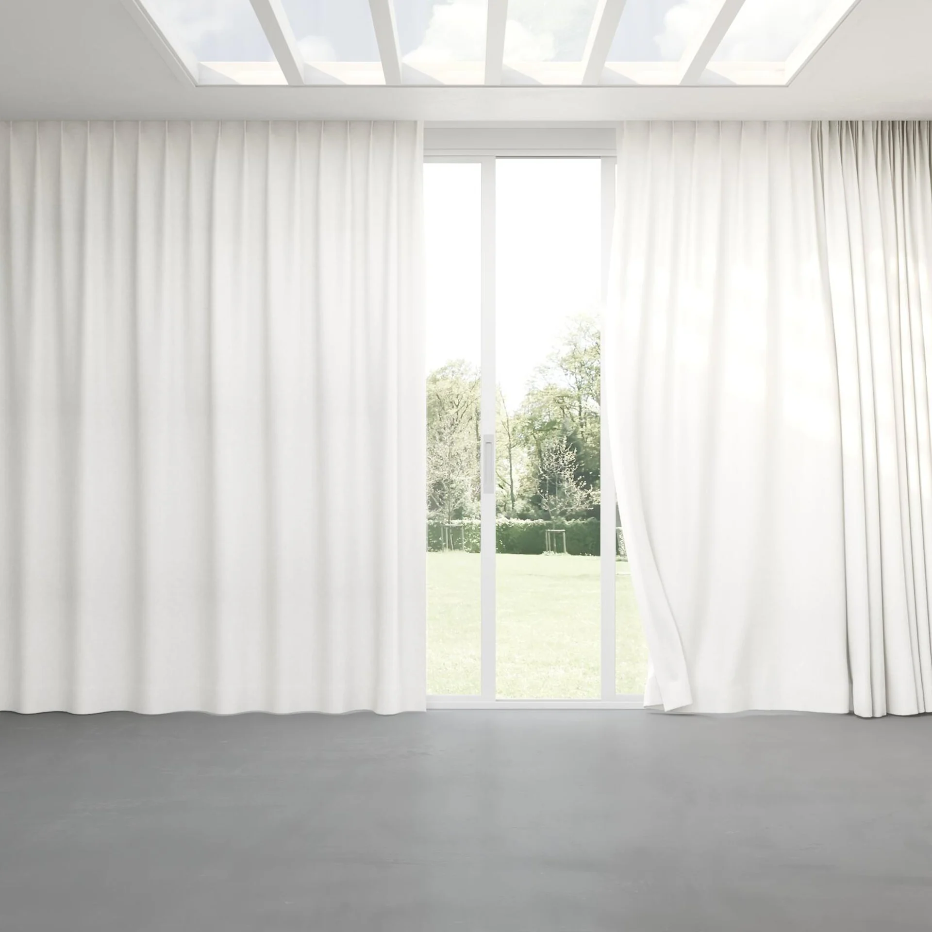 Full view of Goa Marshmallow, pinch pleat
