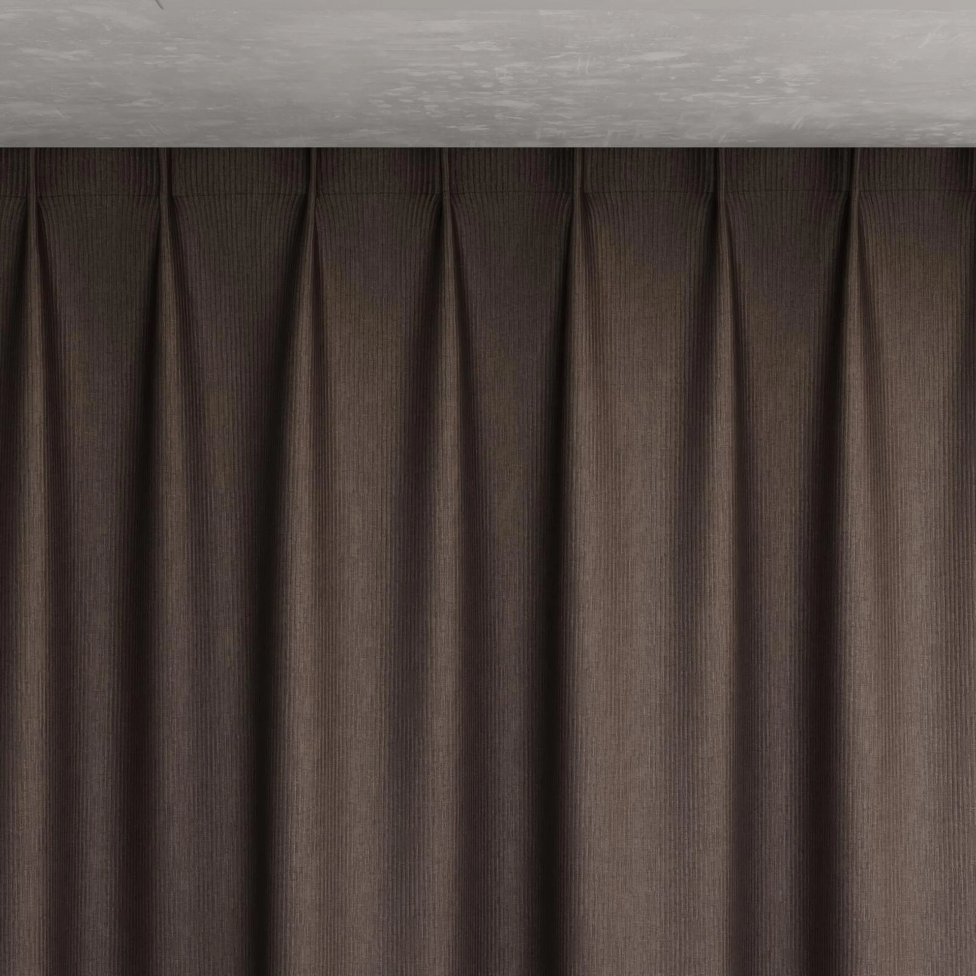 Top view of Hombre Walnut, pinch pleat