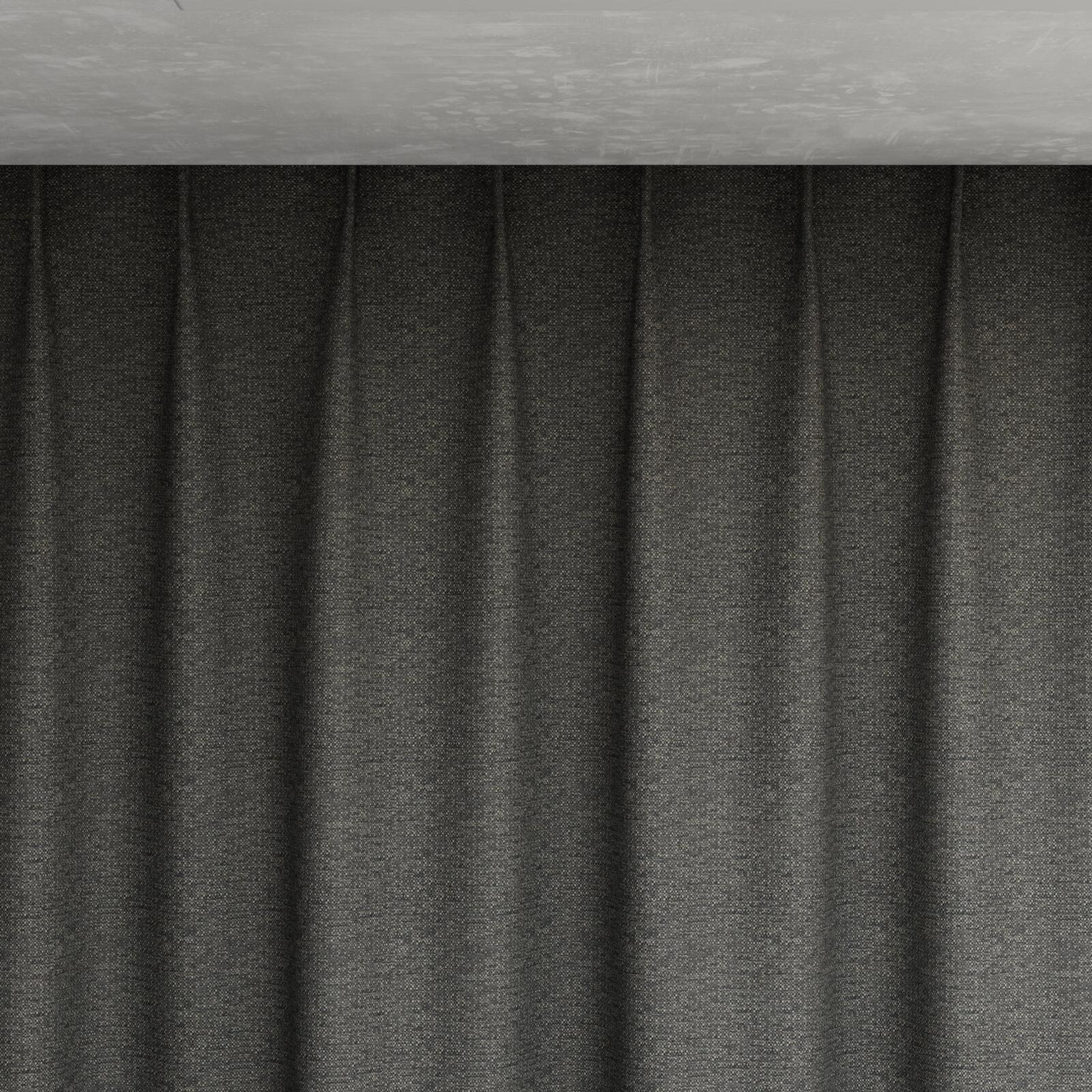 Top view of Bravo Charcoal, pinch pleat
