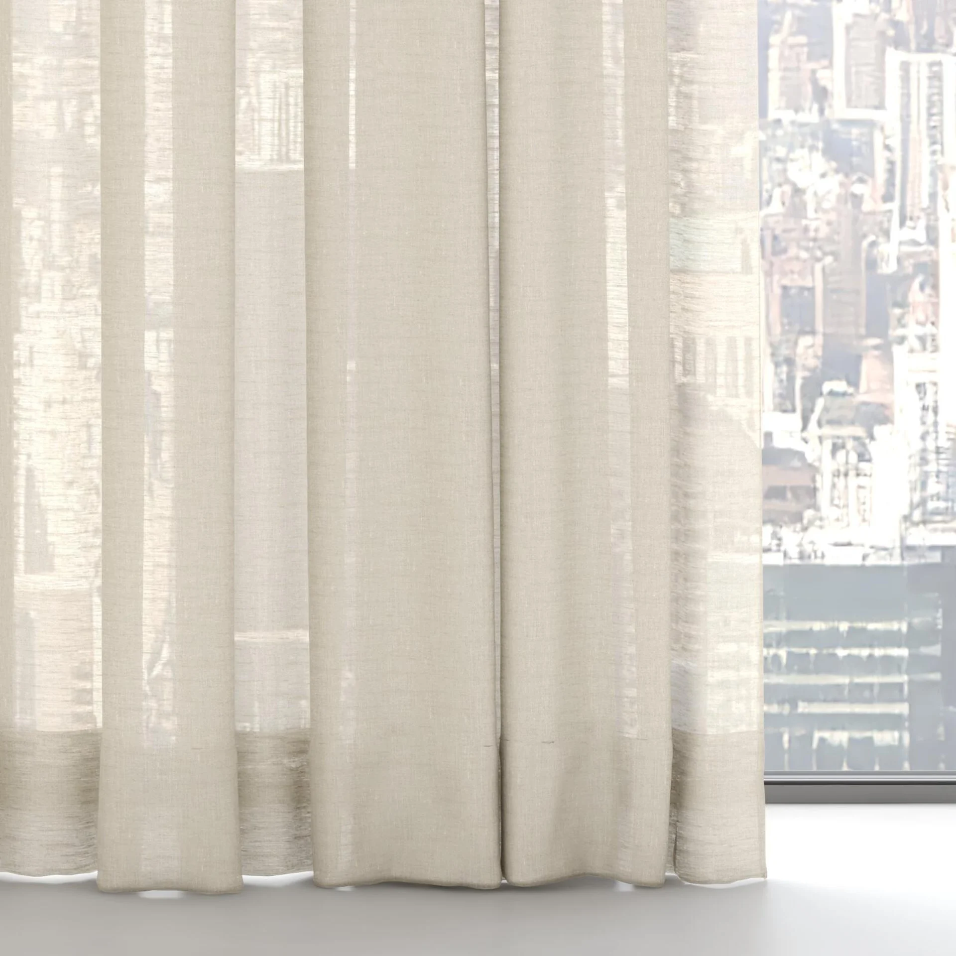 Bottom view of Kyoto Linen, on hidden rail