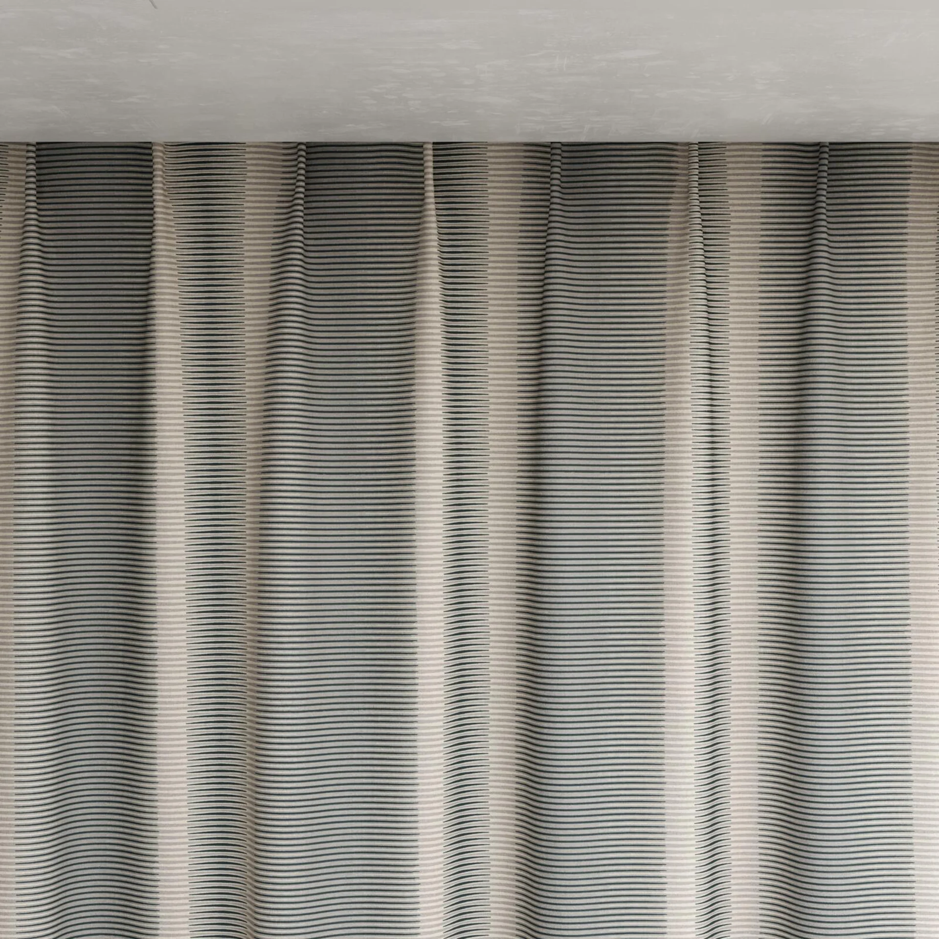Top view of Jacopo Stripe Metal, pinch pleat