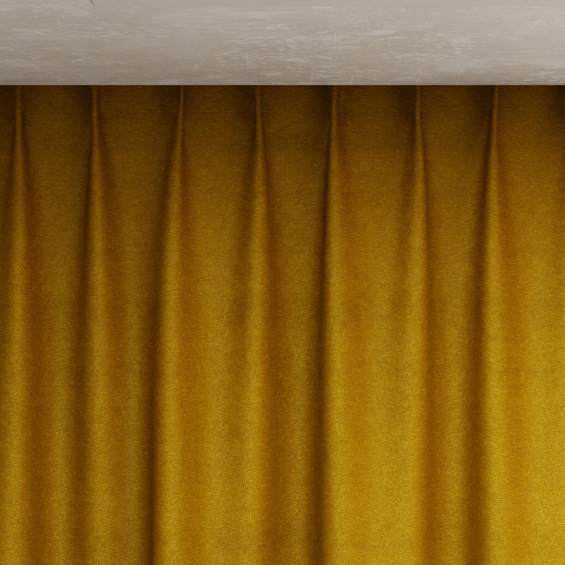 Top view of Baron Gold, pinch pleat