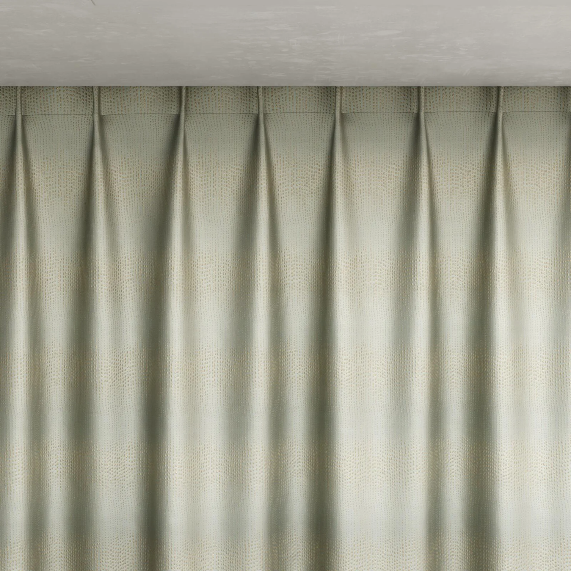 Top view of Glint Opal, pinch pleat