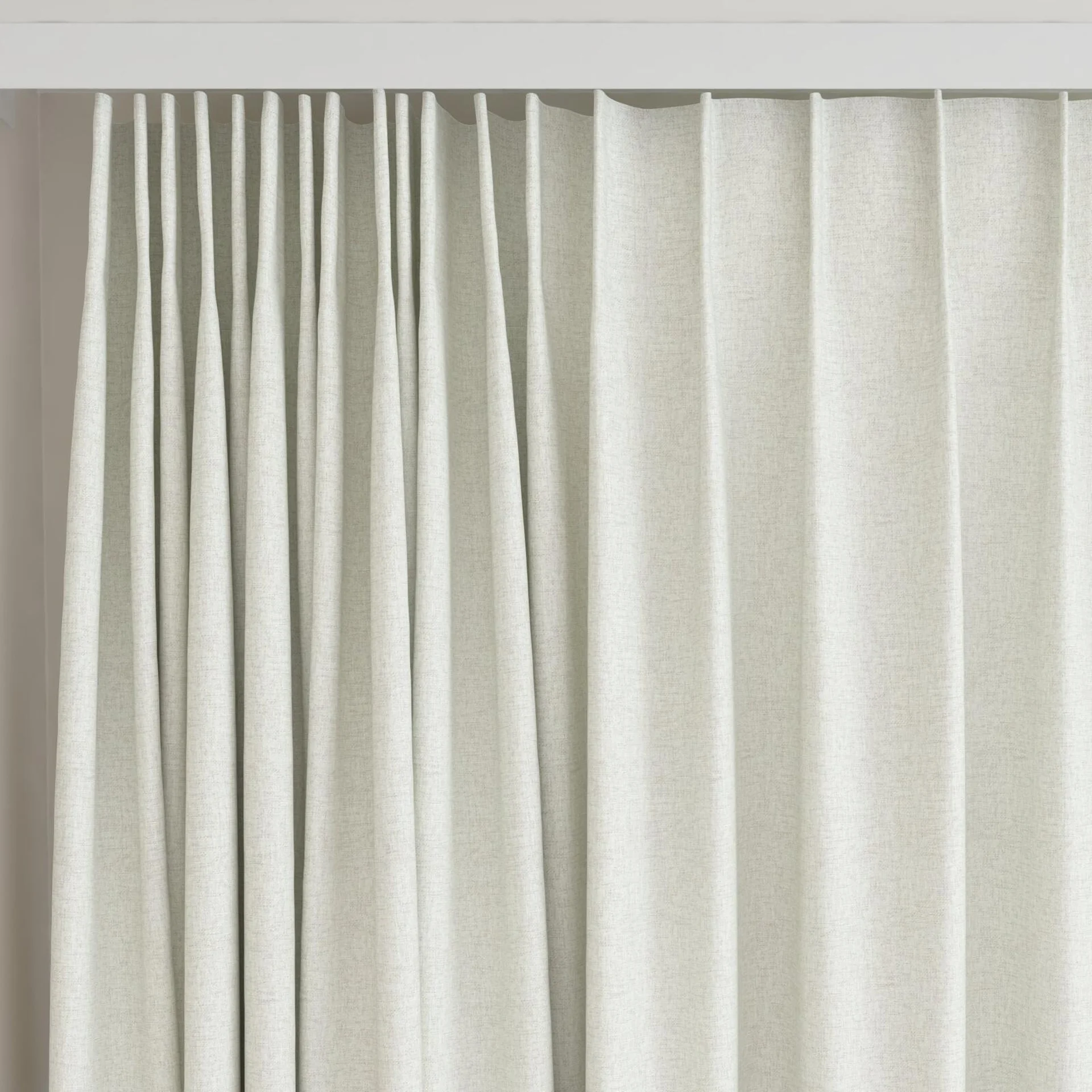 Top view of Retreat II Whisper, on curtain rail