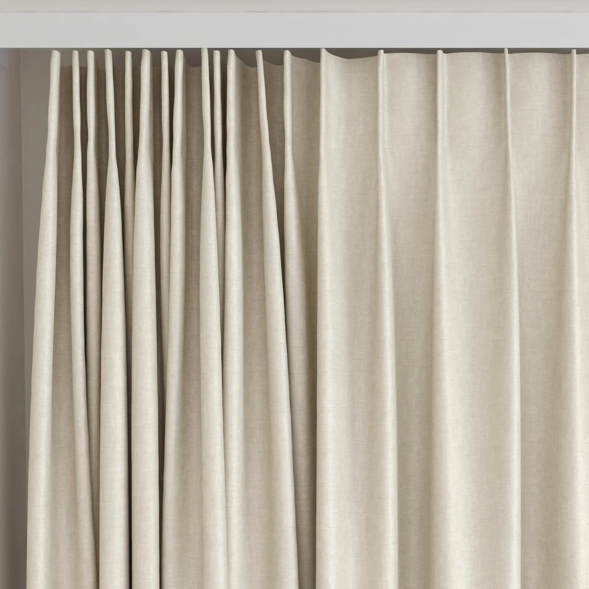 Top view of Glamour Plaza, on curtain rail