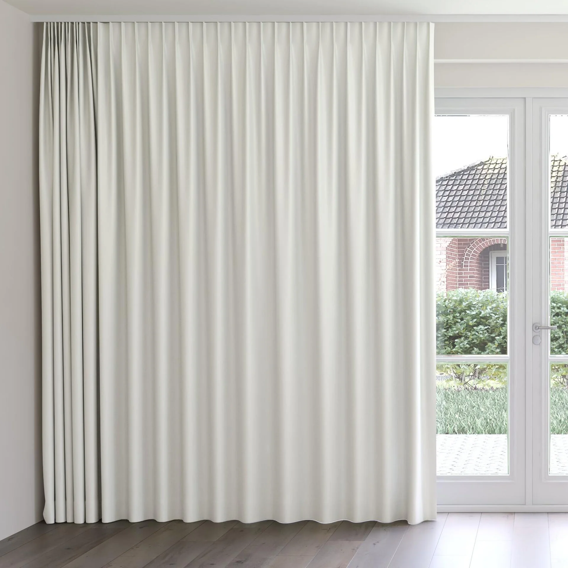 Front view of Grove Papyrus, on curtain rail