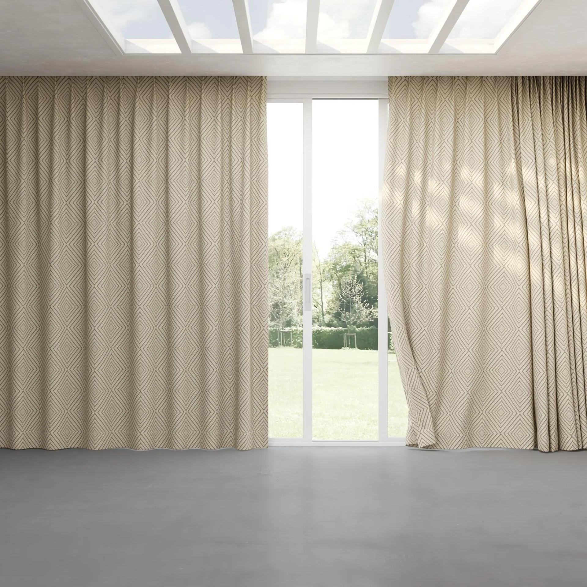 Full view of Intuition Papyrus, pinch pleat