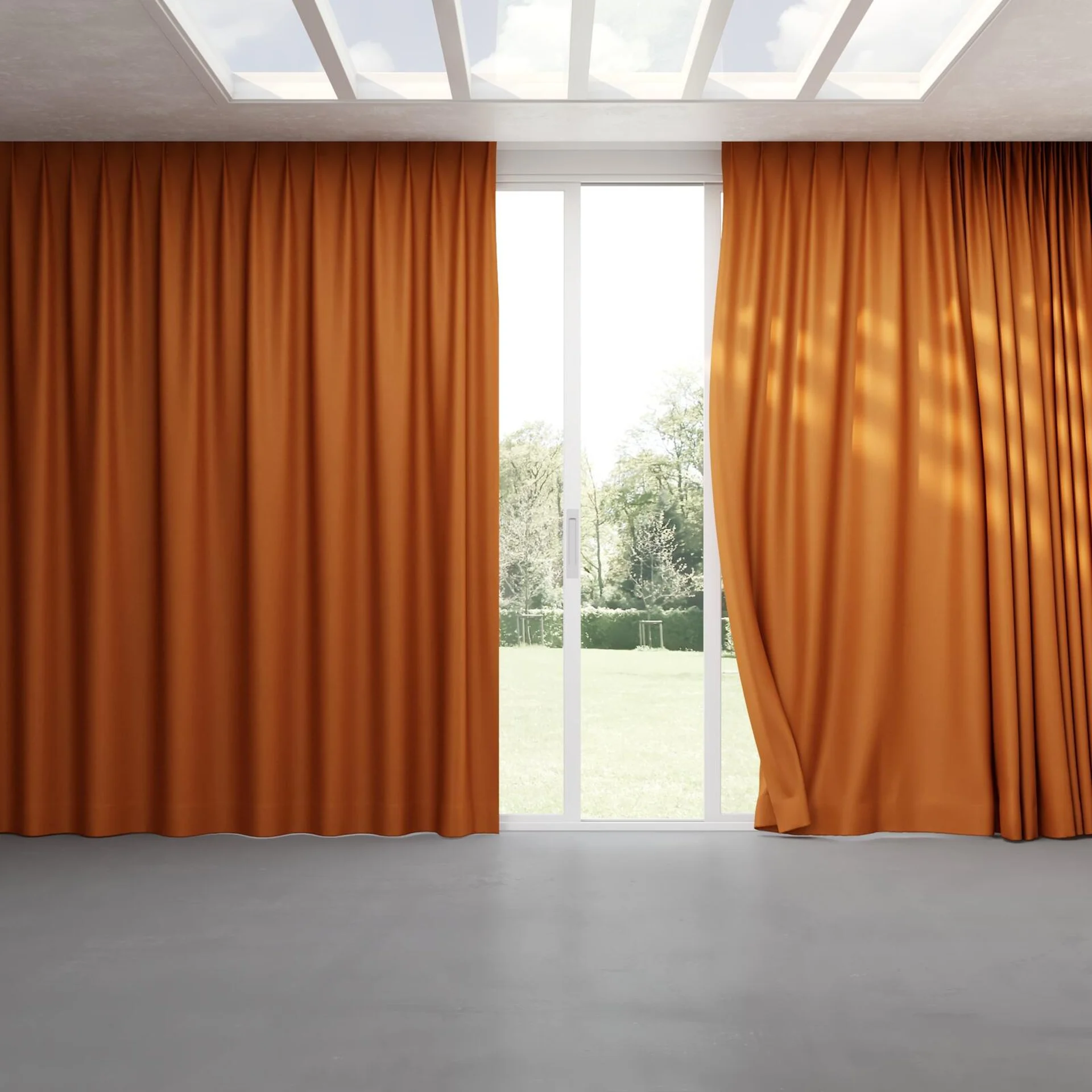 Full view of Kanvas Spice, pinch pleat