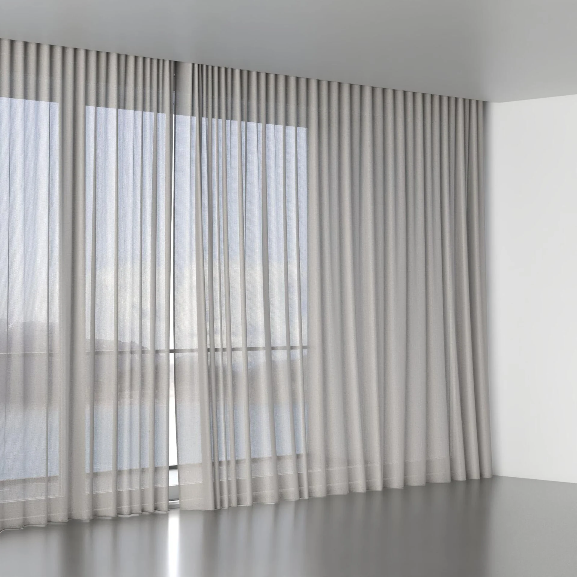 Full view of Twister Jute, wave pleat