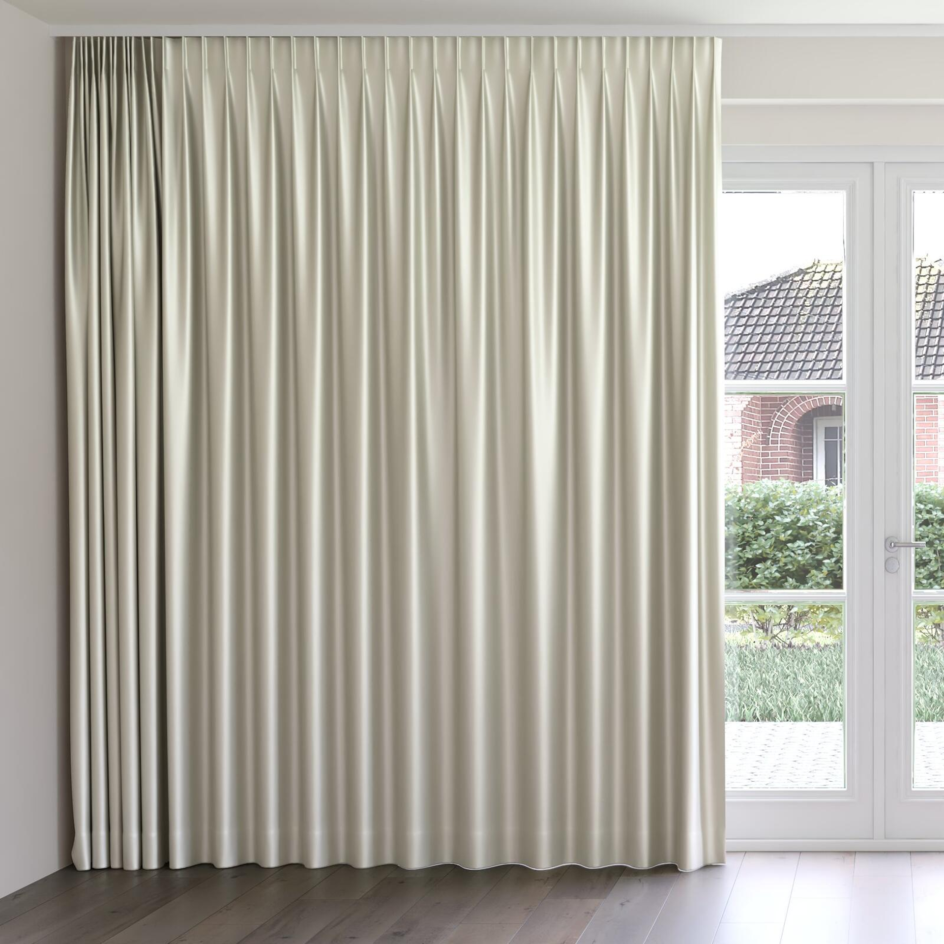 Front view of North Face Pearl, on curtain rail