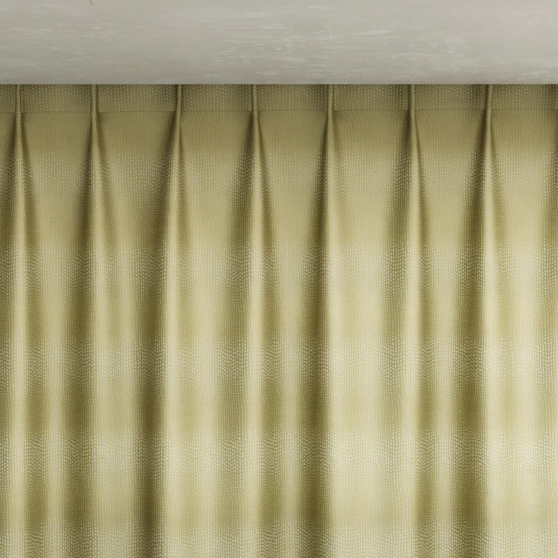 Top view of Glint Fern, pinch pleat