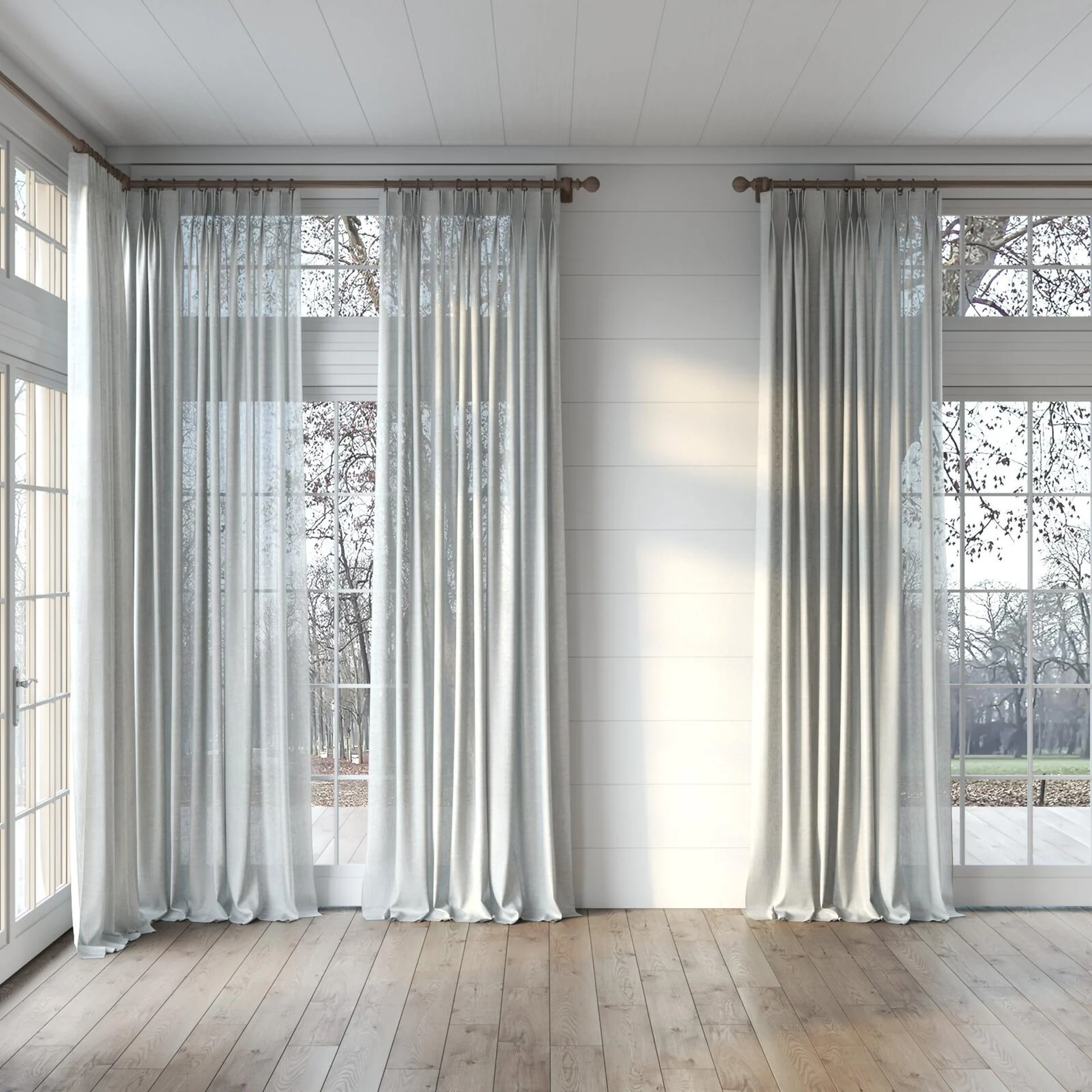 Full view of Lucidity Cement, puddled, on curtain rod