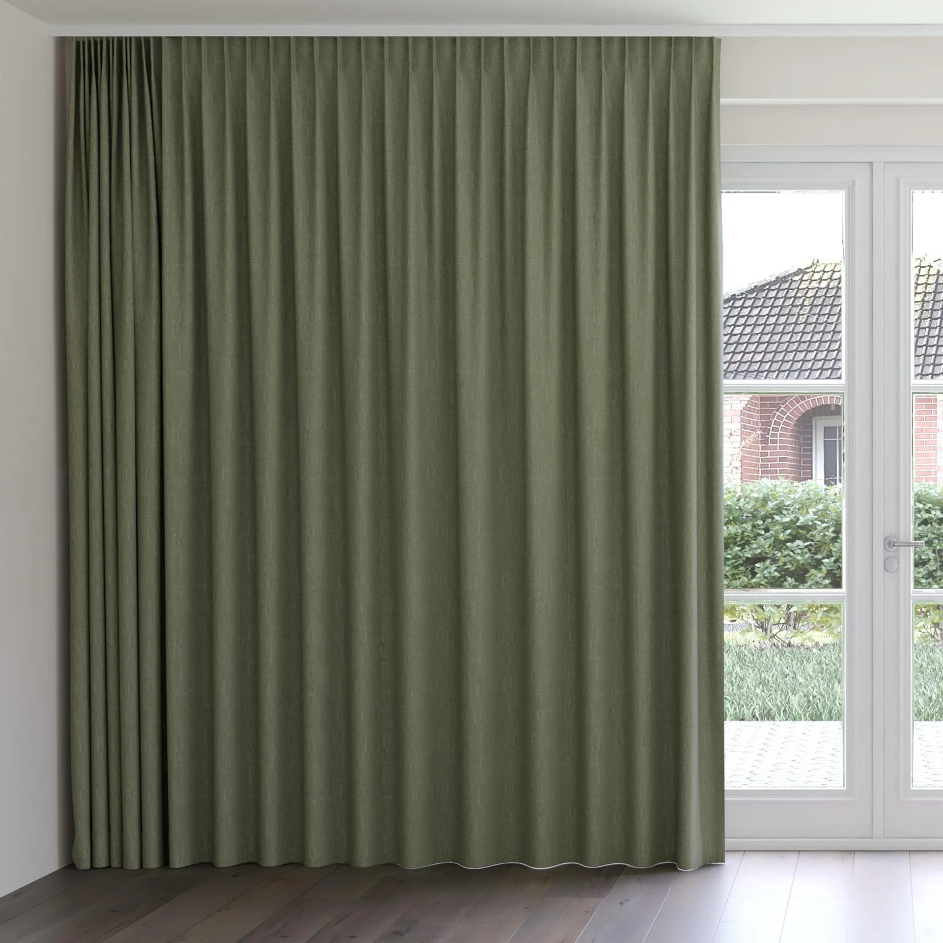Front view of Cavalry Pine, on curtain rail