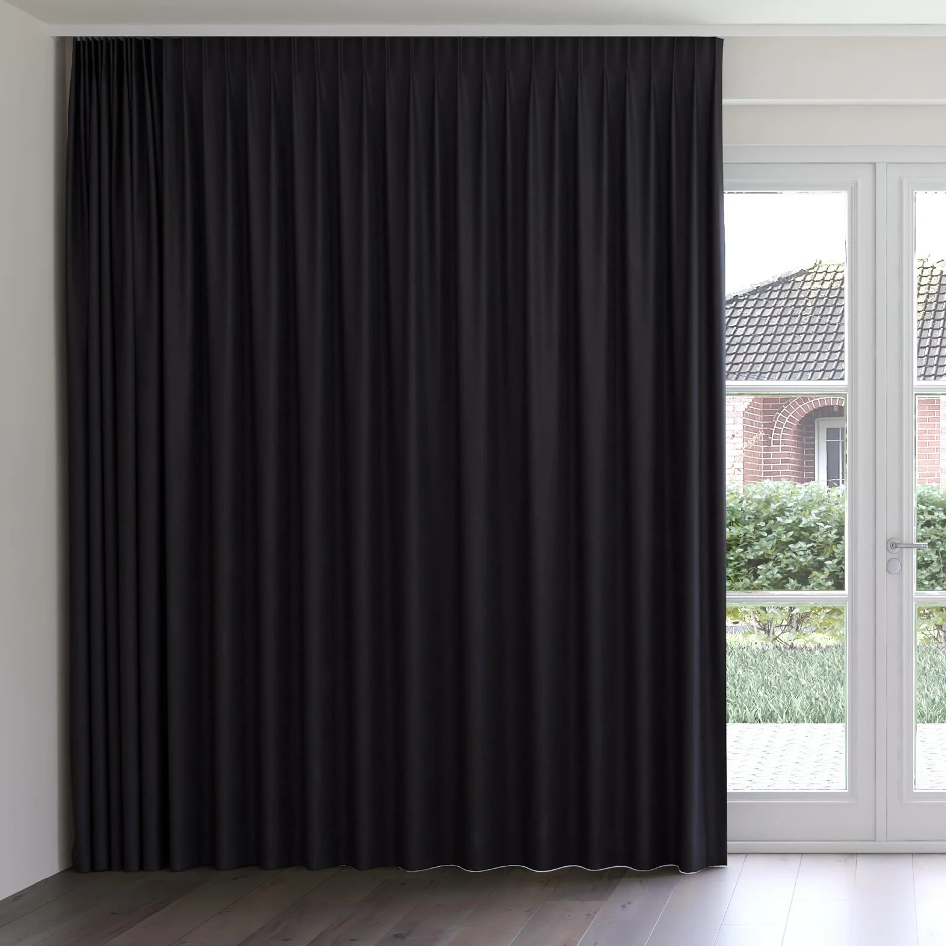 Front view of Woolskin Caviar, on curtain rail