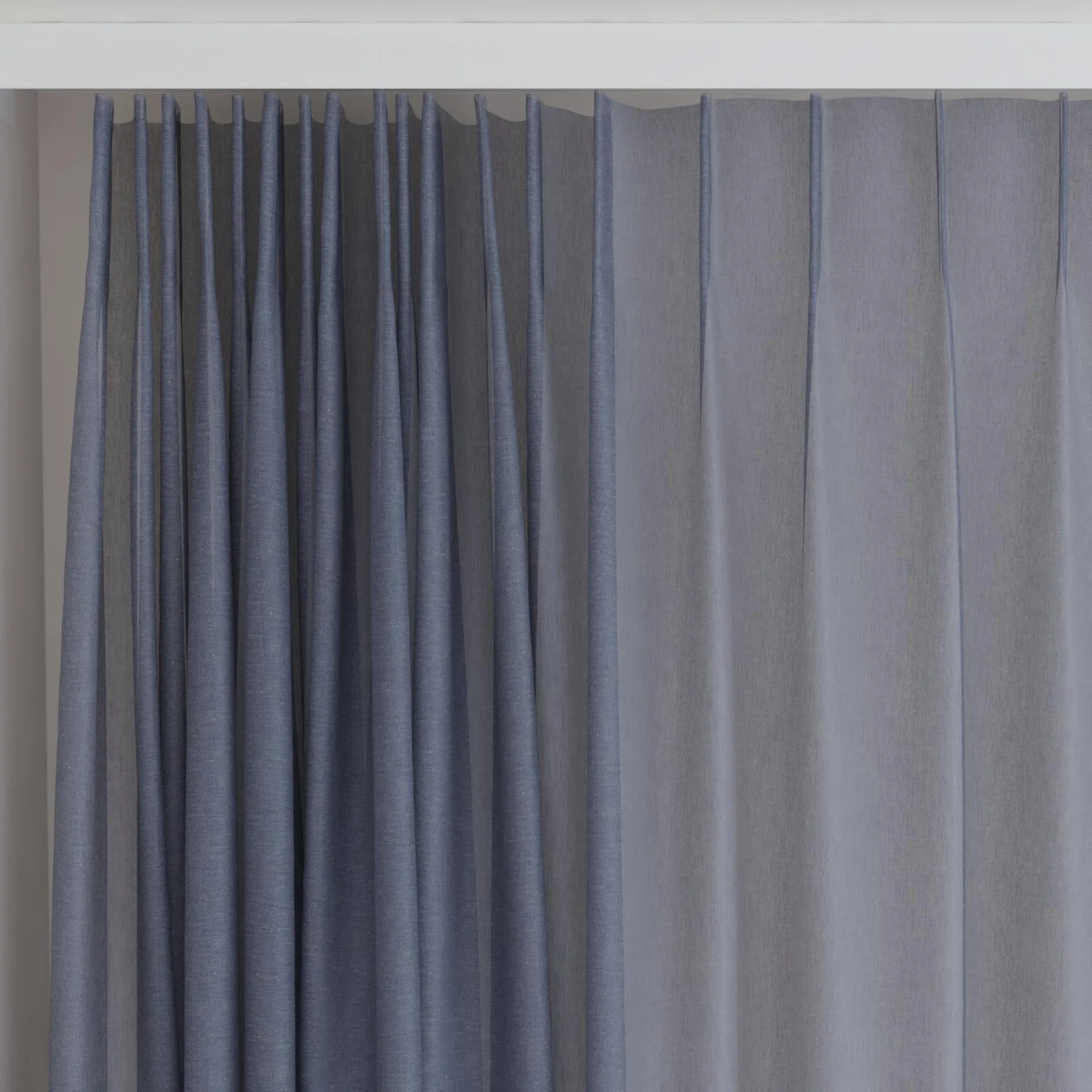 Top view of Sardinia Ocean, on curtain rail