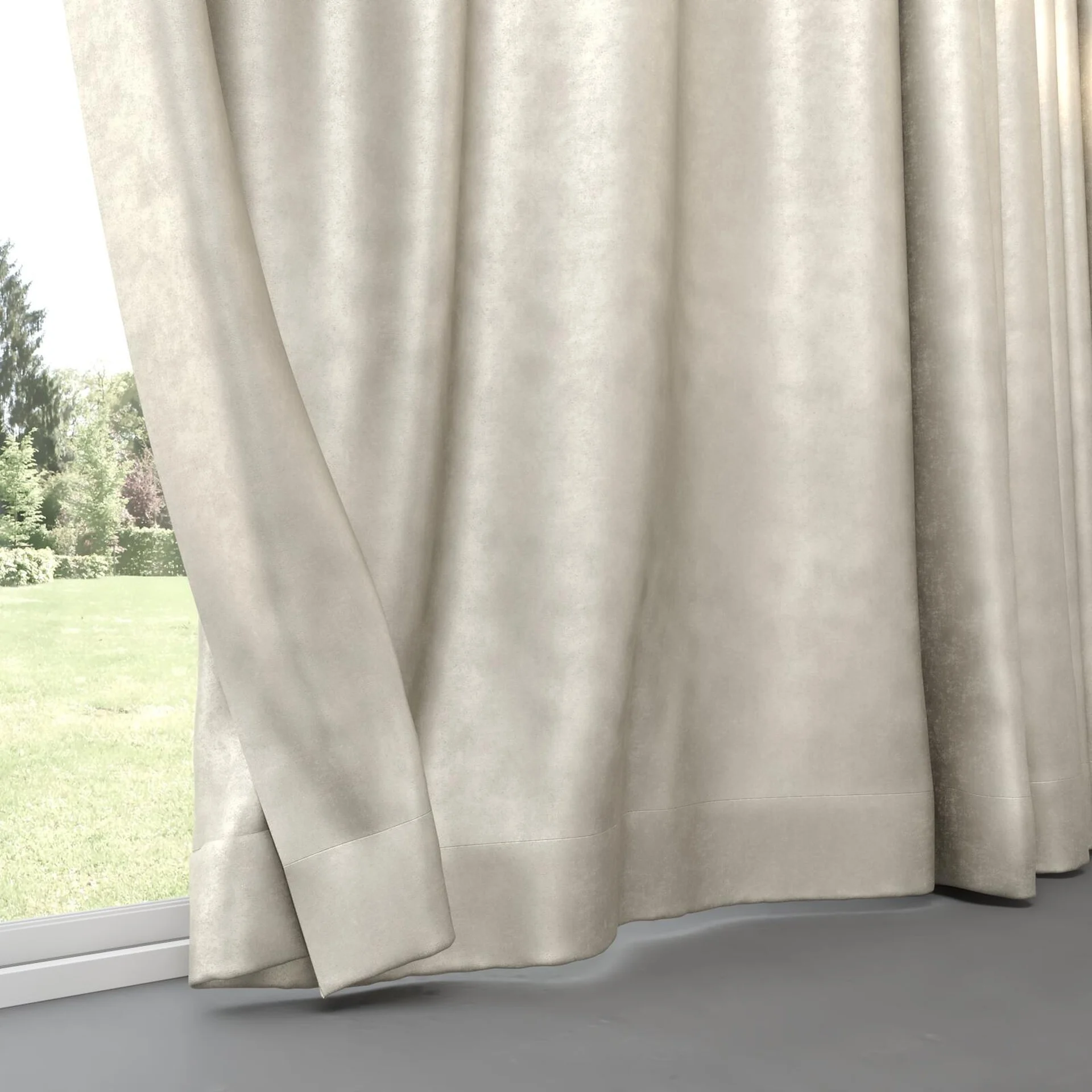 Bottom view of Fizz Zinc, pinch pleat