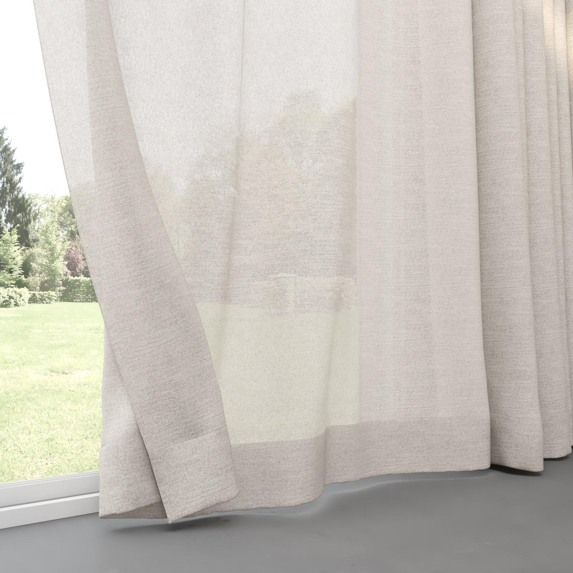 Bottom view of Revel Fog, pinch pleat
