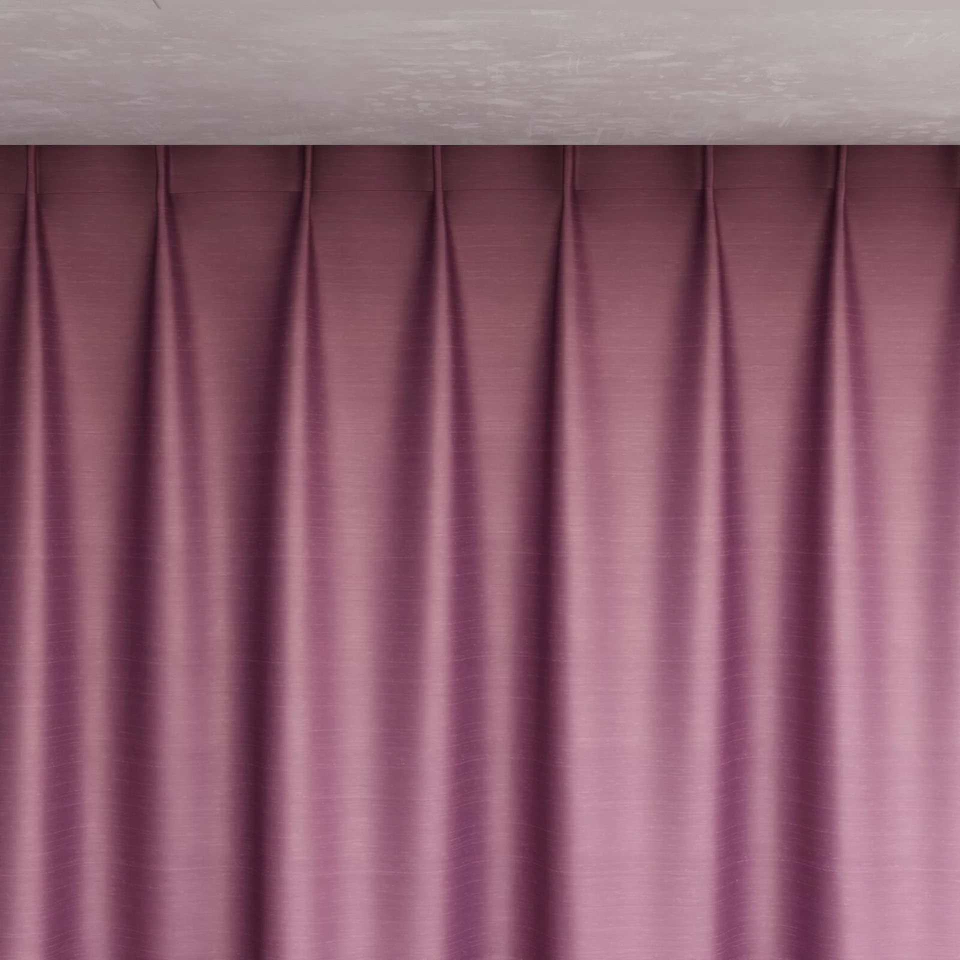 Top view of Silky Lilac, pinch pleat