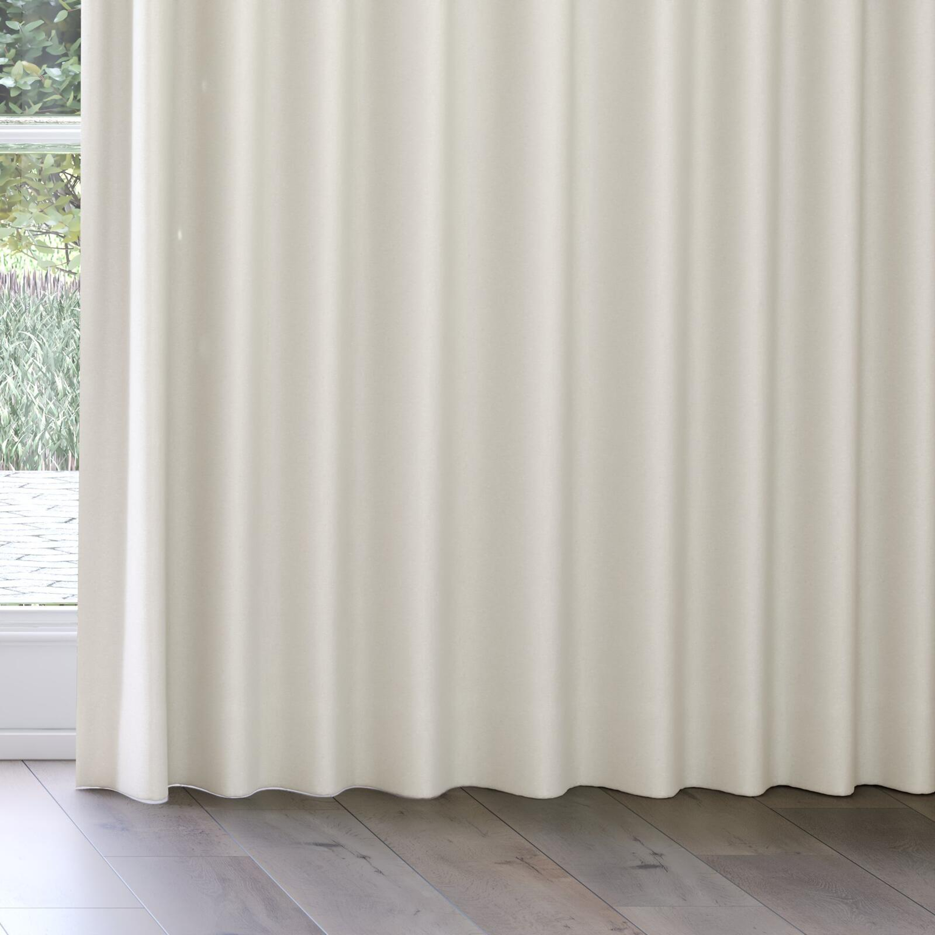 Bottom view of Recharge Wool, on curtain rail